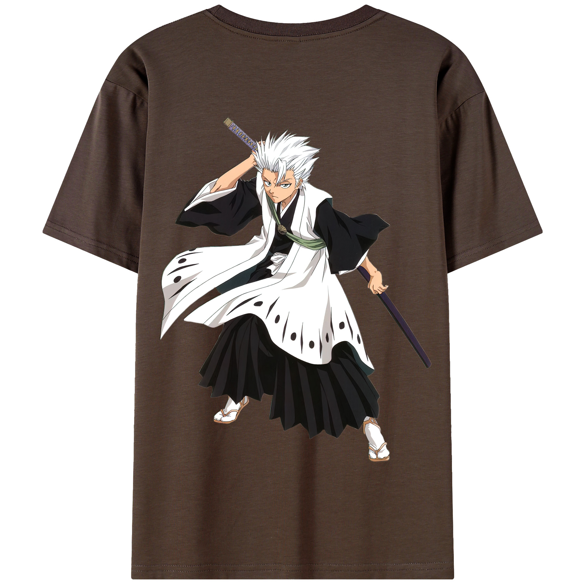 （画像用） ブリーチ 日番谷冬獅郎（ひつがや とうしろう） BLEACH Hitsugaya Toushirou 綿100％半袖Tシャツ（背面プリント）