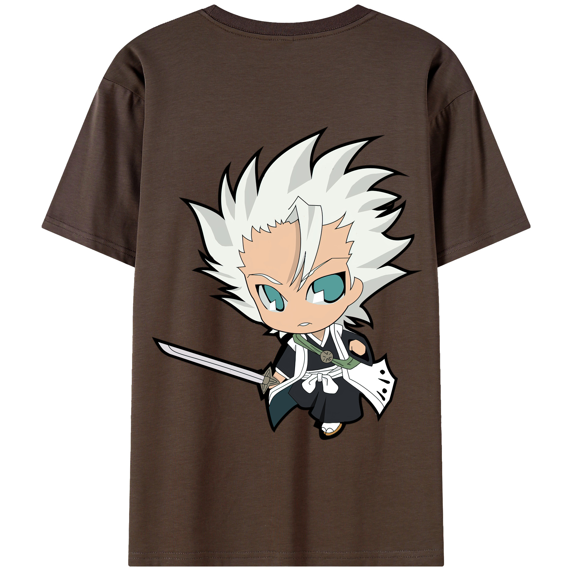 （画像用） ブリーチ 日番谷冬獅郎（ひつがや とうしろう） BLEACH Hitsugaya Toushirou 綿100％半袖Tシャツ（背面プリント）
