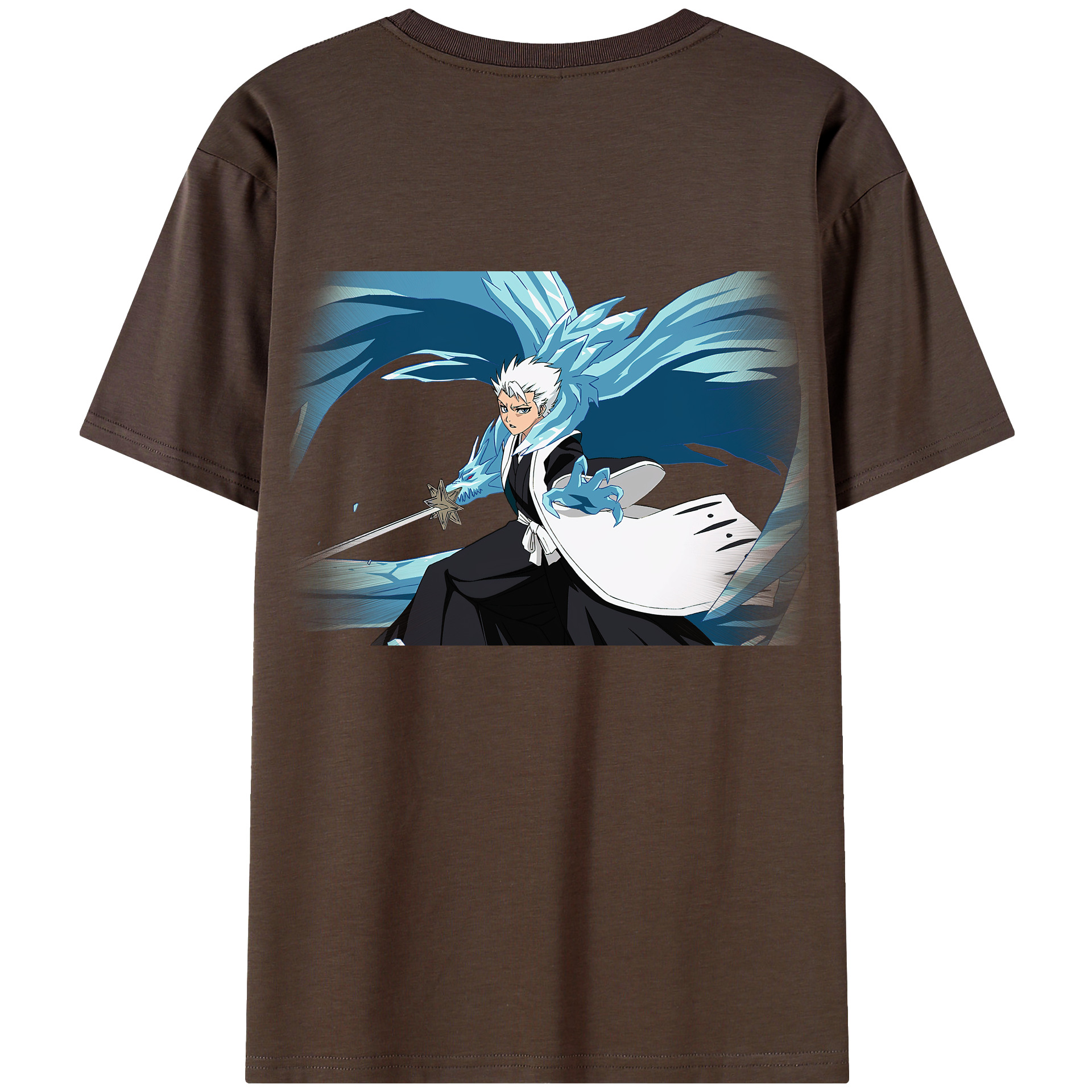 （画像用） ブリーチ 日番谷冬獅郎（ひつがや とうしろう） BLEACH Hitsugaya Toushirou 綿100％半袖Tシャツ（背面プリント）