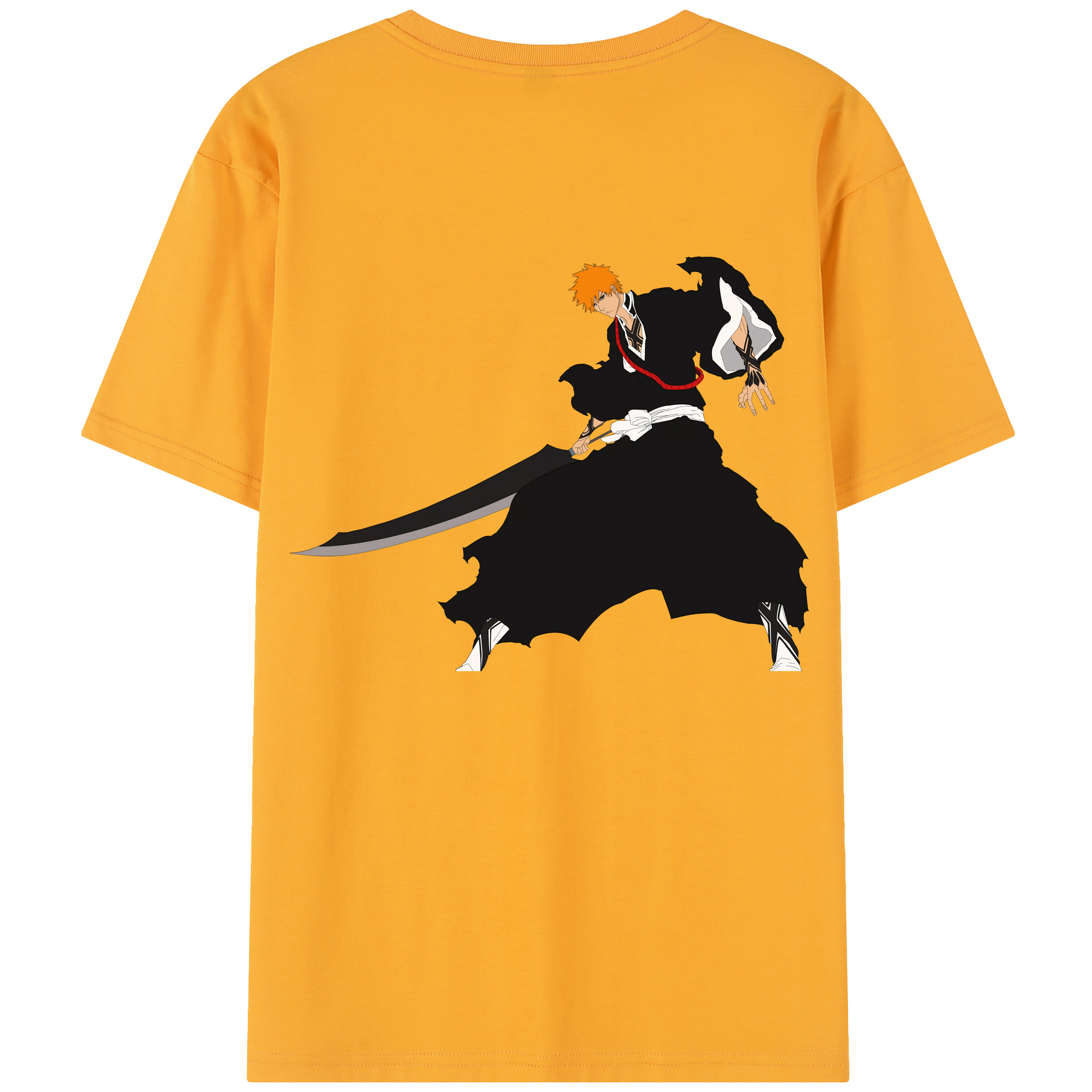 （画像用） ブリーチ 黒崎一護（くろさき いちご）BLEACH Kurosaki Ichigo 綿100％半袖Tシャツ（背面プリント）