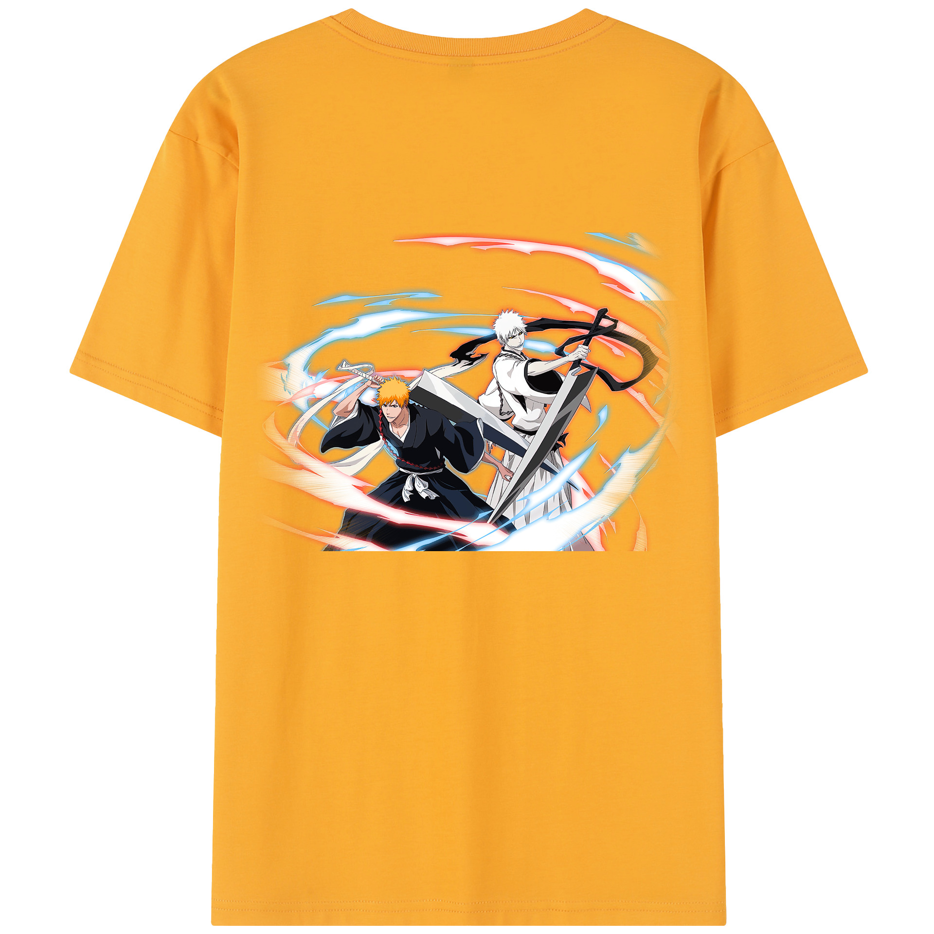 （画像用） ブリーチ 黒崎一護（くろさき いちご）BLEACH Kurosaki Ichigo 綿100％半袖Tシャツ（背面プリント）