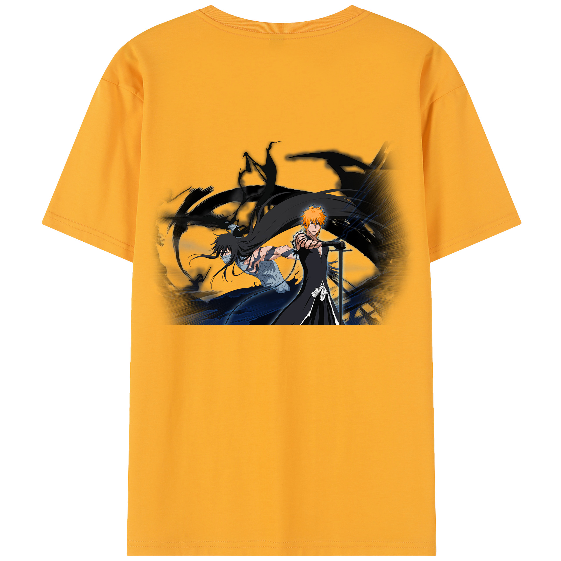 （画像用） ブリーチ 黒崎一護（くろさき いちご）BLEACH Kurosaki Ichigo 綿100％半袖Tシャツ（背面プリント）