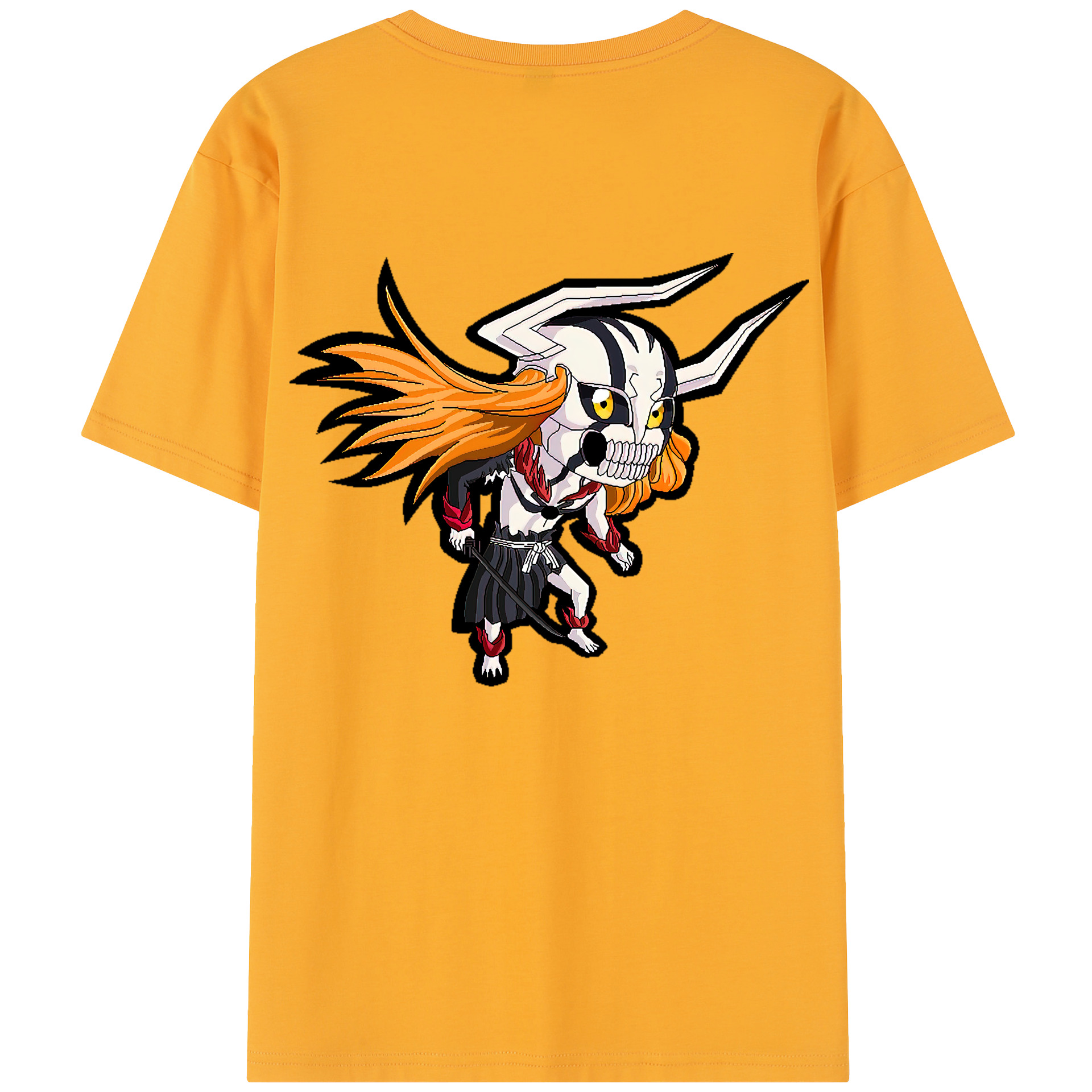 （画像用） ブリーチ 黒崎一護（くろさき いちご）BLEACH Kurosaki Ichigo 綿100％半袖Tシャツ（背面プリント）