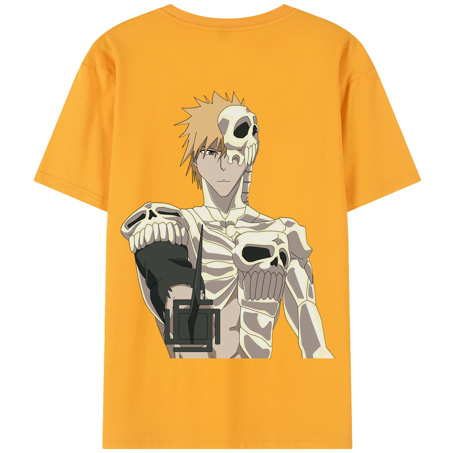 （画像用） ブリーチ 黒崎一護（くろさき いちご）BLEACH Kurosaki Ichigo 綿100％半袖Tシャツ（背面プリント）