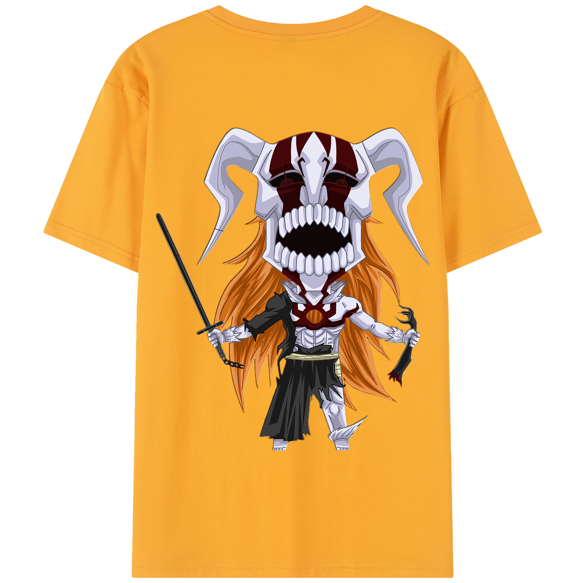（画像用） ブリーチ 黒崎一護（くろさき いちご）BLEACH Kurosaki Ichigo 綿100％半袖Tシャツ（背面プリント）