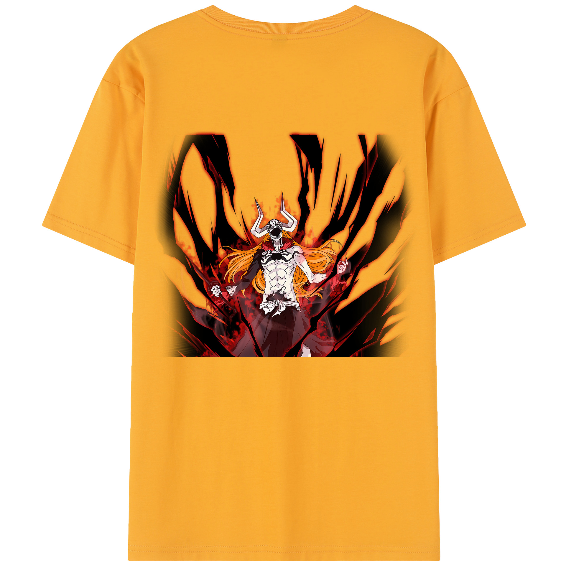 （画像用） ブリーチ 黒崎一護（くろさき いちご）BLEACH Kurosaki Ichigo 綿100％半袖Tシャツ（背面プリント）