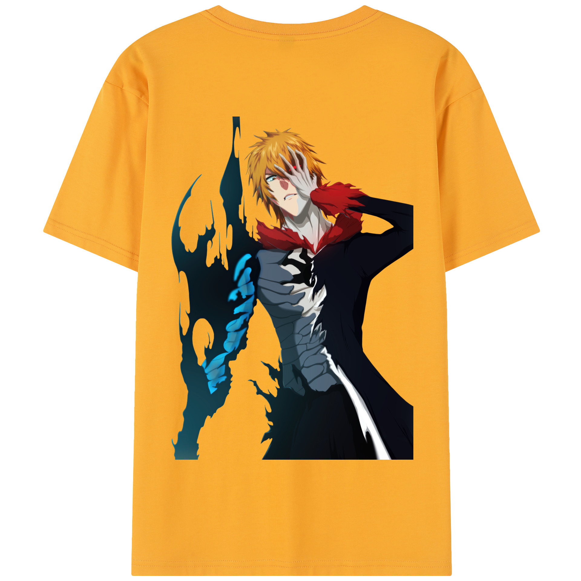（画像用） ブリーチ 黒崎一護（くろさき いちご）BLEACH Kurosaki Ichigo 綿100％半袖Tシャツ（背面プリント）