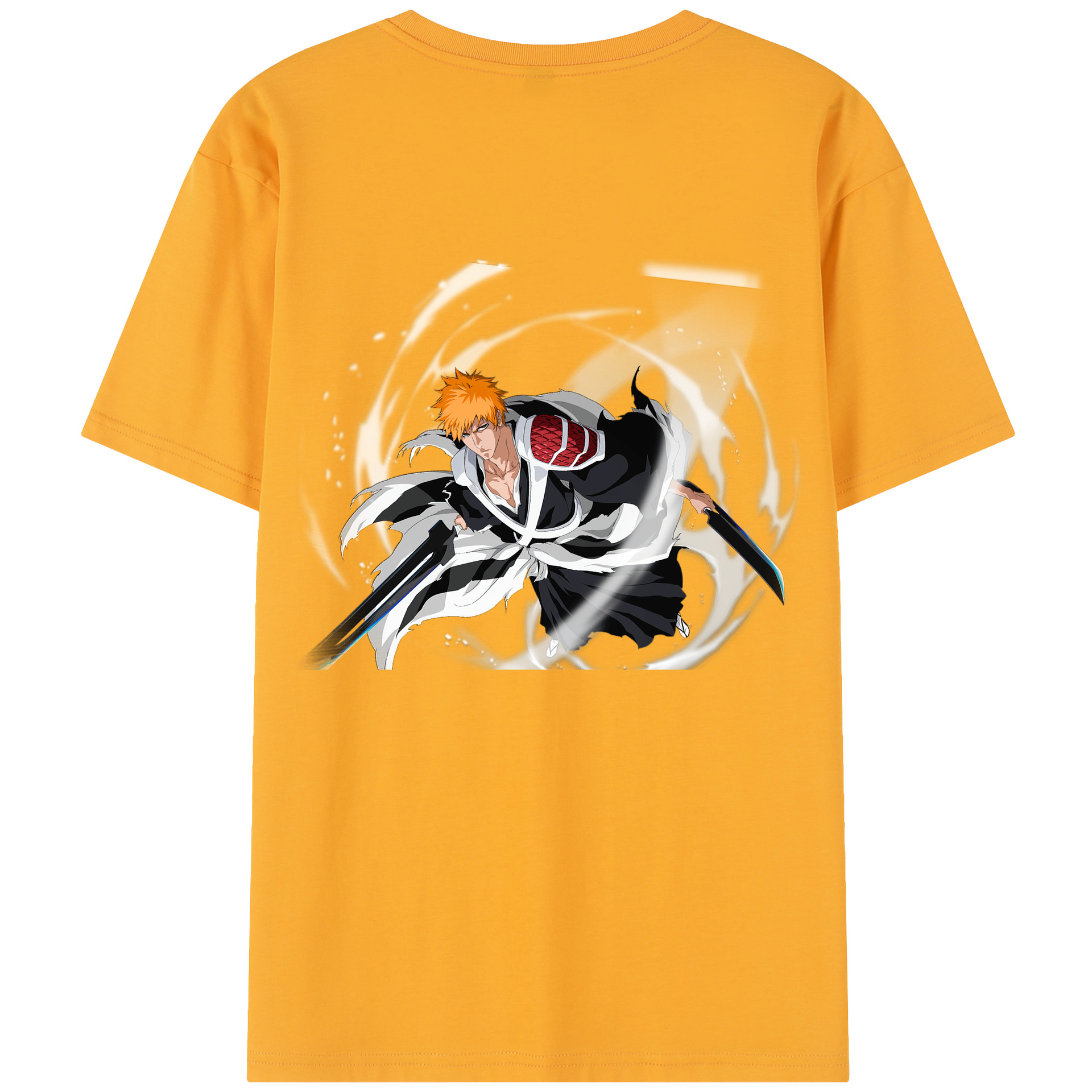 （画像用） ブリーチ 黒崎一護（くろさき いちご）BLEACH Kurosaki Ichigo 綿100％半袖Tシャツ（背面プリント）