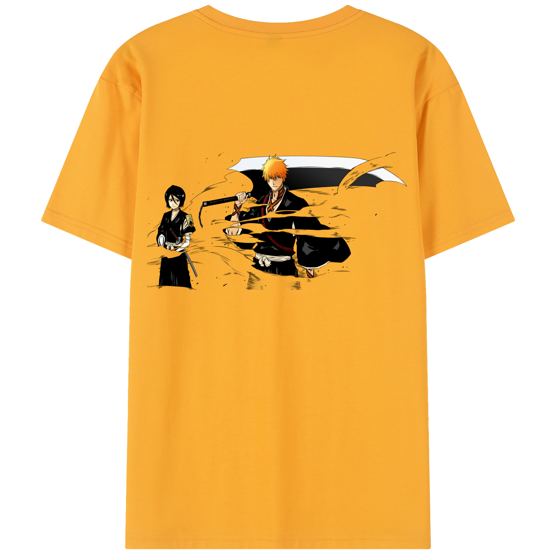 （画像用） ブリーチ 黒崎一護（くろさき いちご）BLEACH Kurosaki Ichigo 綿100％半袖Tシャツ（背面プリント）