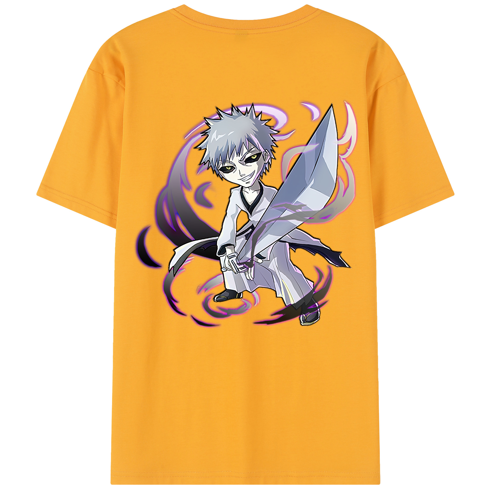 （画像用） ブリーチ 黒崎一護（くろさき いちご）BLEACH Kurosaki Ichigo 綿100％半袖Tシャツ（背面プリント）