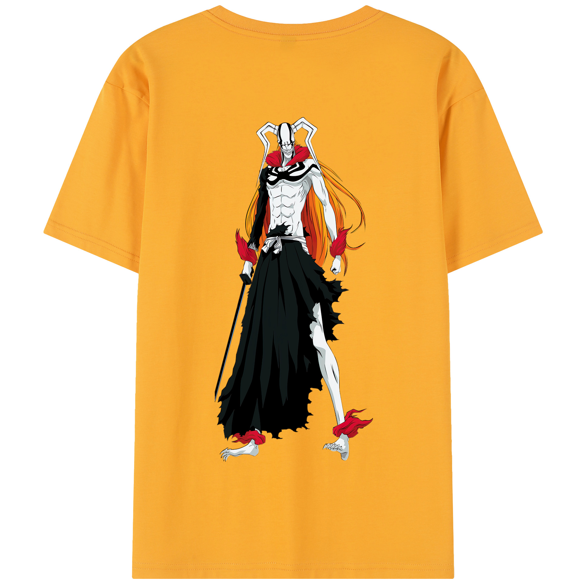 （画像用） ブリーチ 黒崎一護（くろさき いちご）BLEACH Kurosaki Ichigo 綿100％半袖Tシャツ（背面プリント）