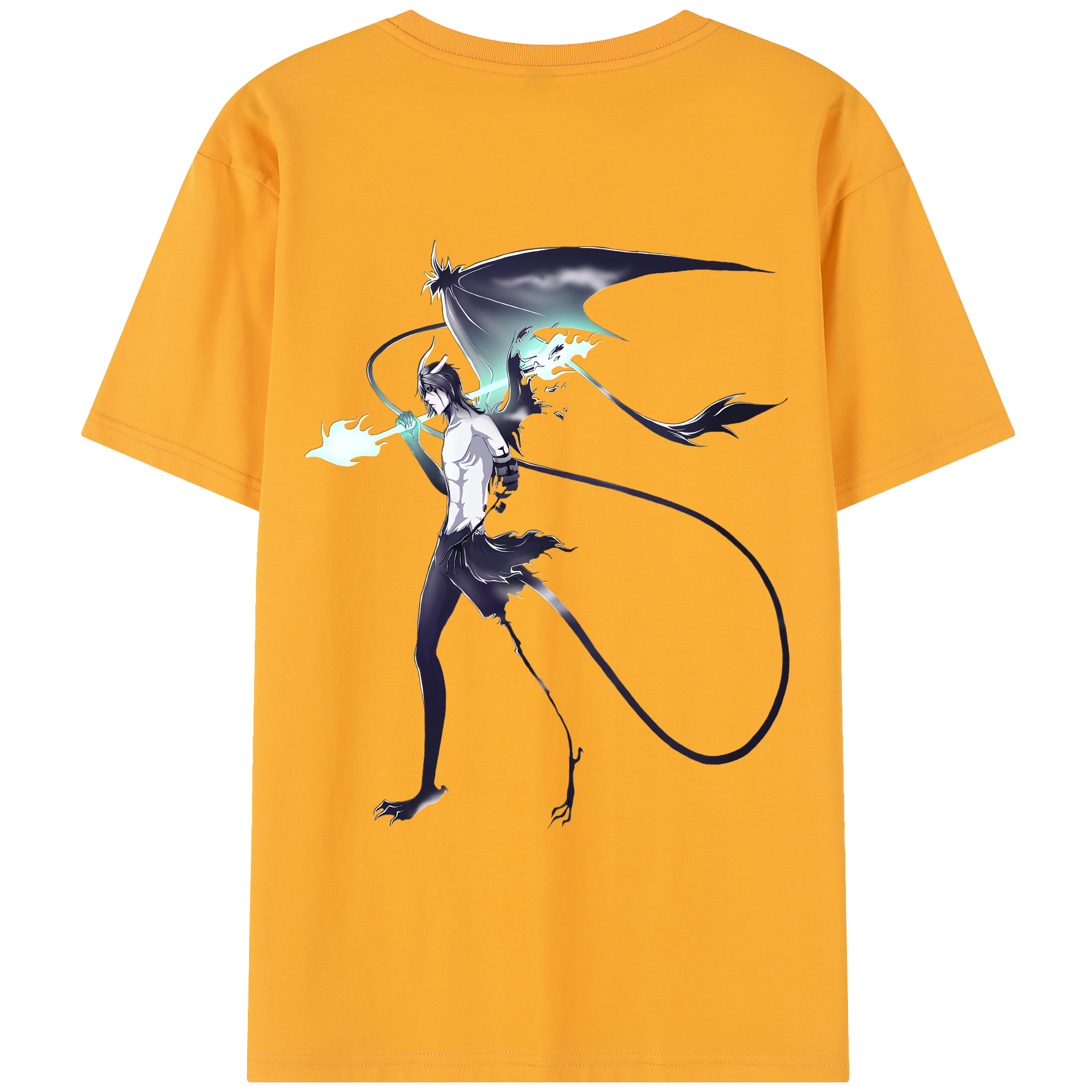 （画像用） ブリーチ ウルキオラ·シファー BLEACH Ulquiorra cifer 綿100％半袖Tシャツ（背面プリント）