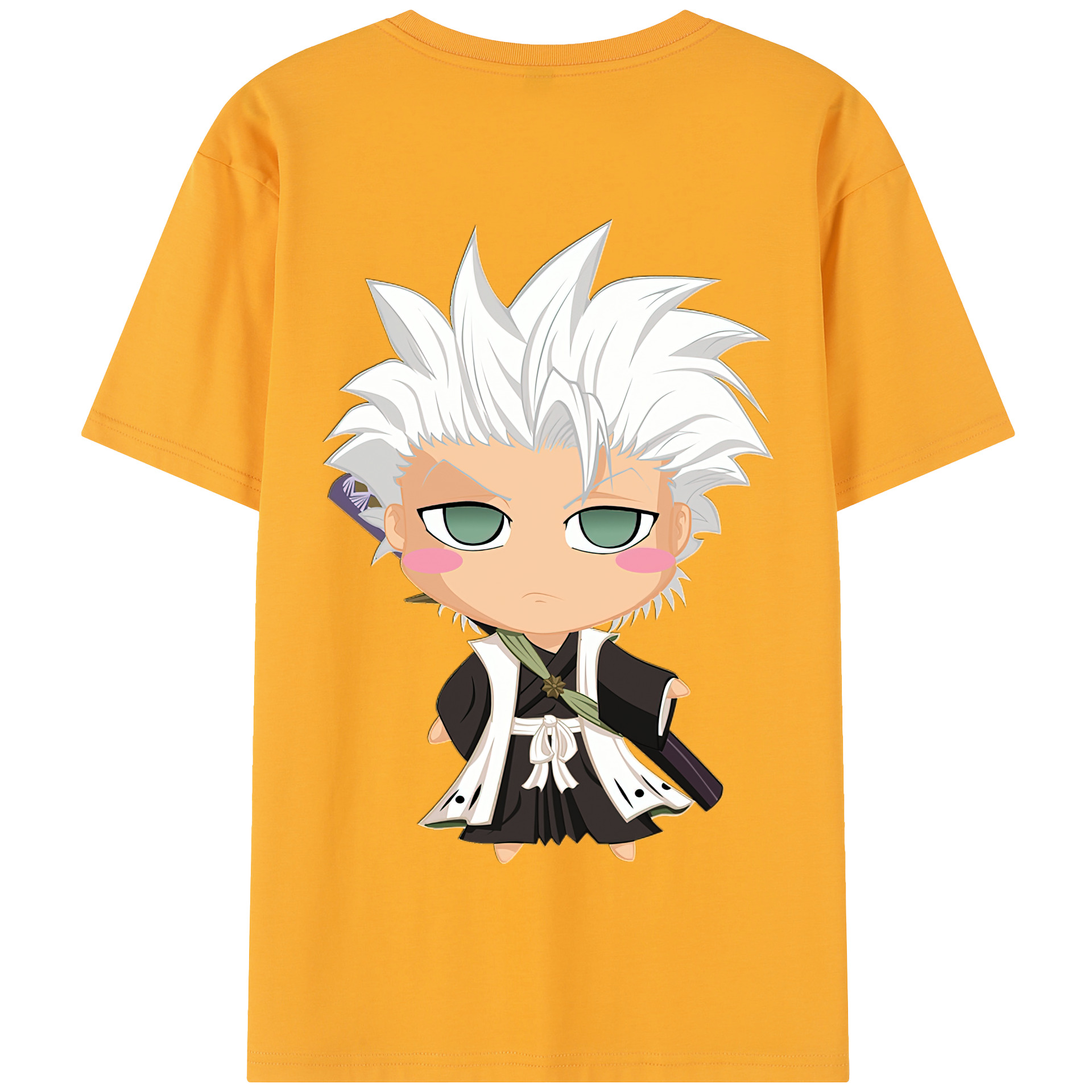 （画像用） ブリーチ 日番谷冬獅郎（ひつがや とうしろう） BLEACH Hitsugaya Toushirou 綿100％半袖Tシャツ（背面プリント）