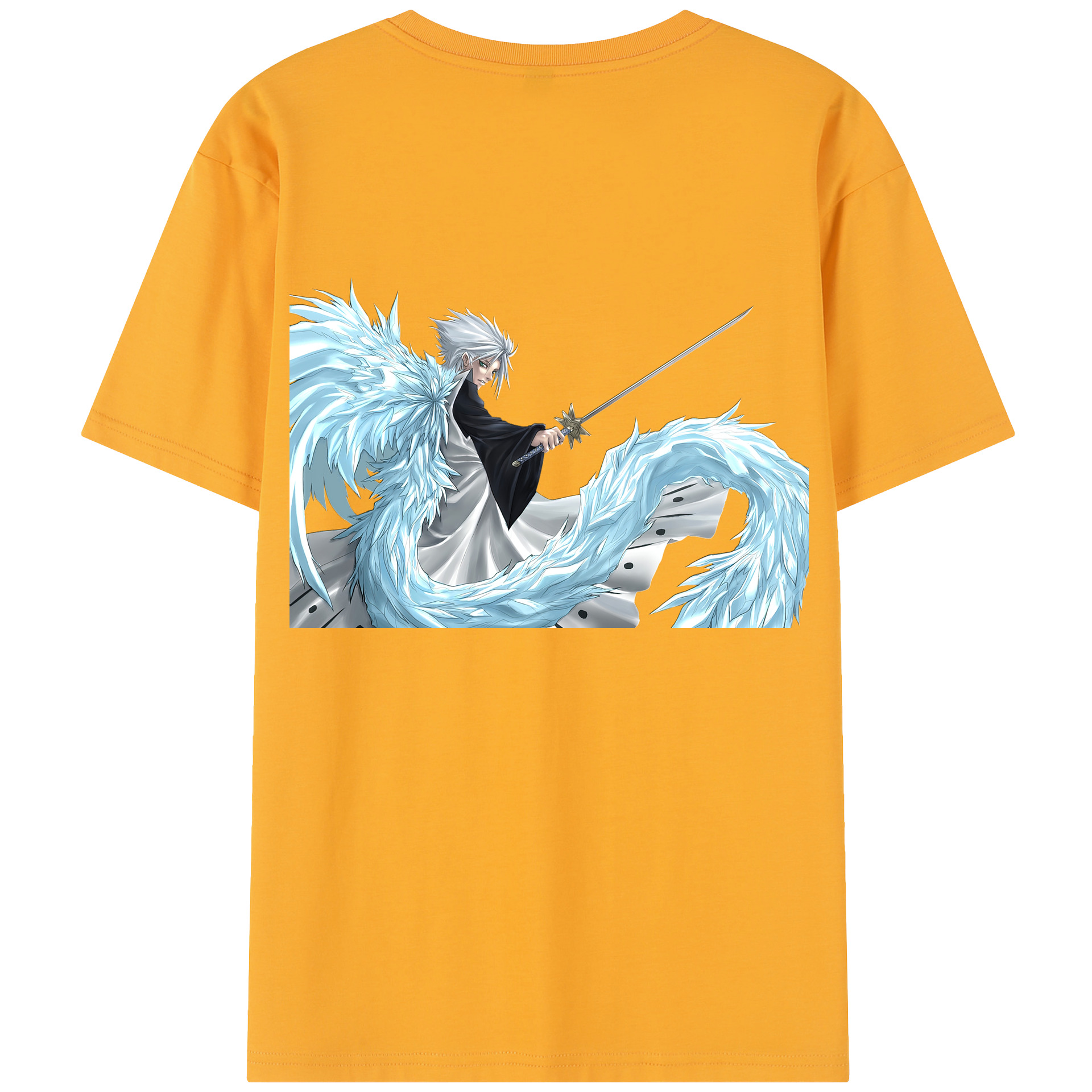 （画像用） ブリーチ 日番谷冬獅郎（ひつがや とうしろう） BLEACH Hitsugaya Toushirou 綿100％半袖Tシャツ（背面プリント）