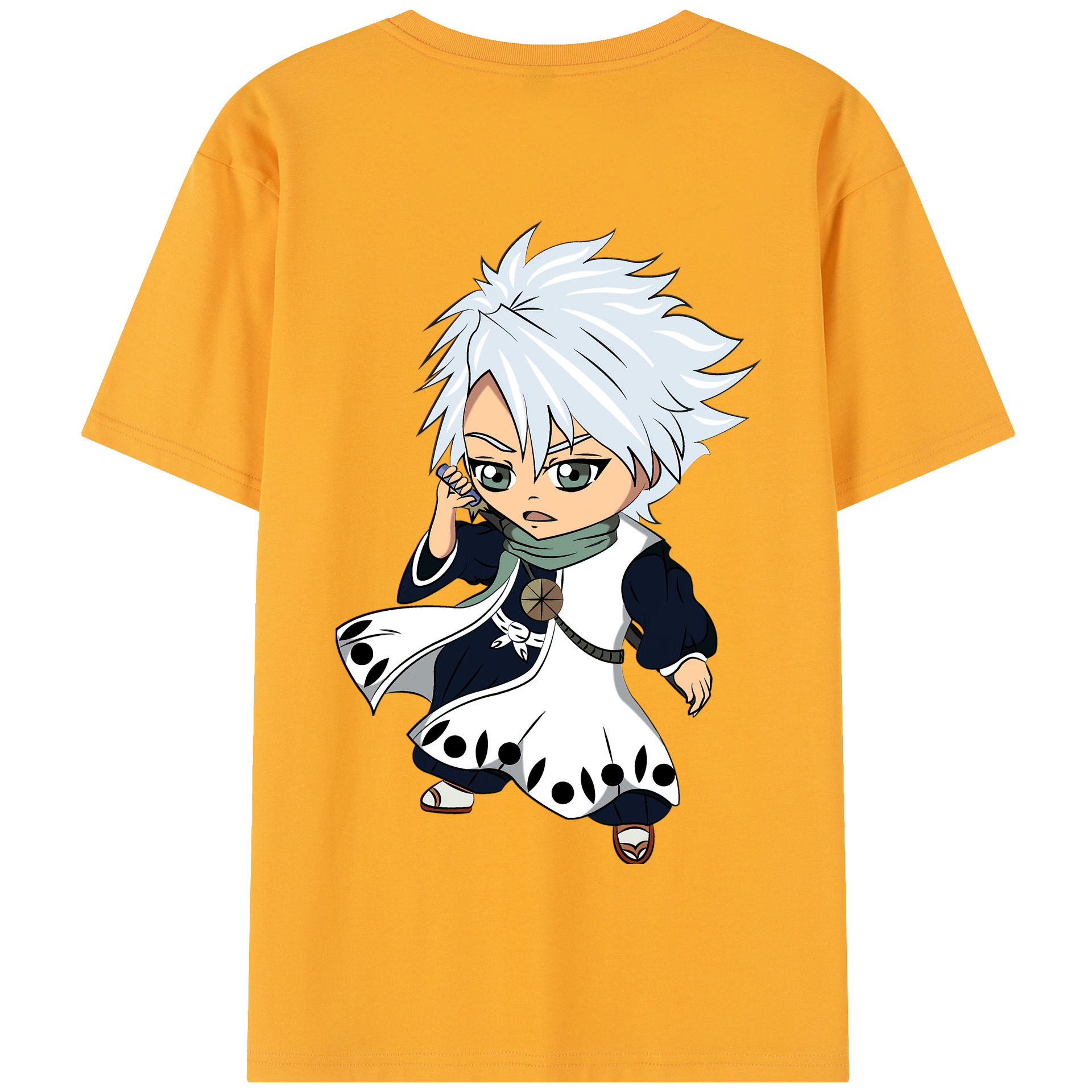 （画像用） ブリーチ 日番谷冬獅郎（ひつがや とうしろう） BLEACH Hitsugaya Toushirou 綿100％半袖Tシャツ（背面プリント）