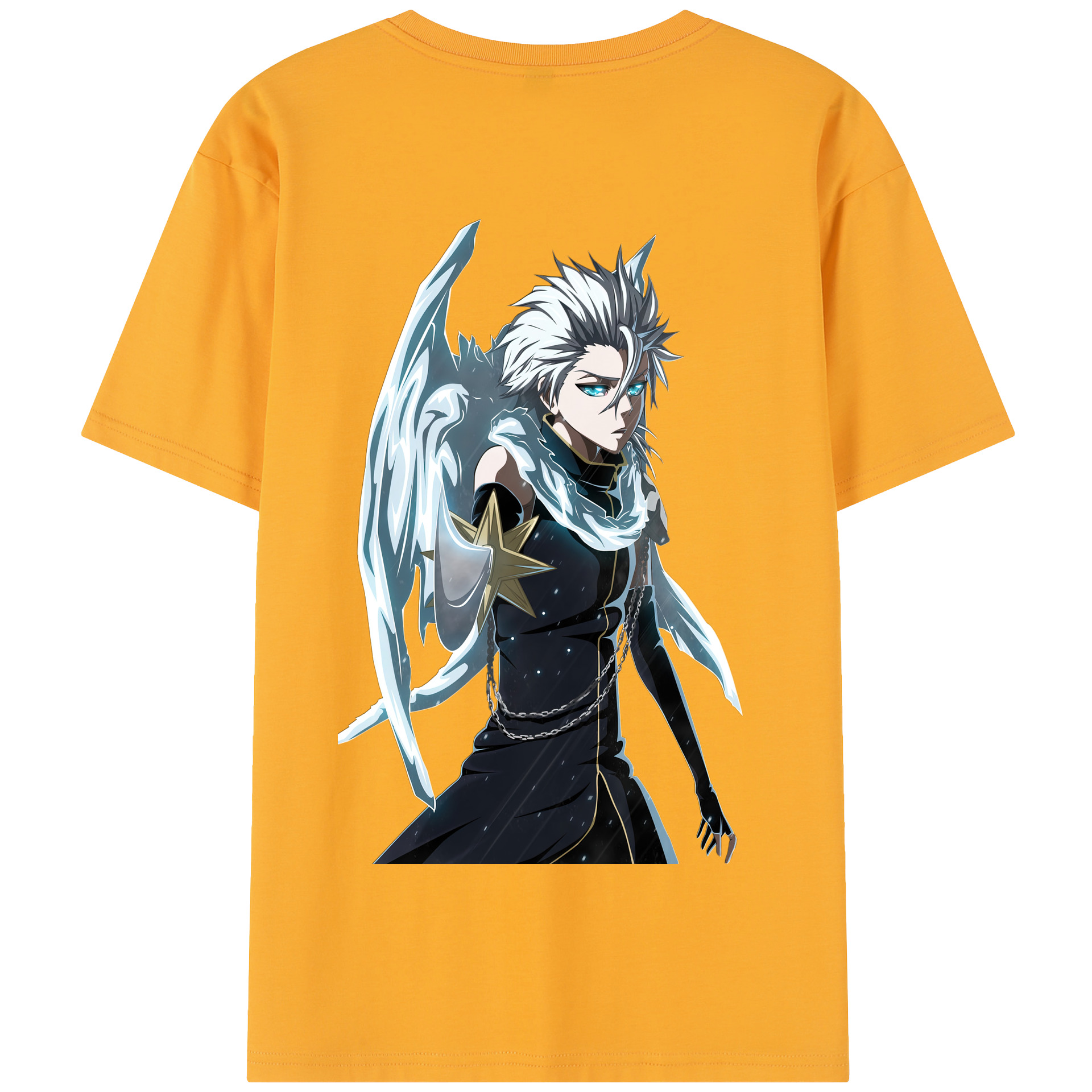 （画像用） ブリーチ 日番谷冬獅郎（ひつがや とうしろう） BLEACH Hitsugaya Toushirou 綿100％半袖Tシャツ（背面プリント）