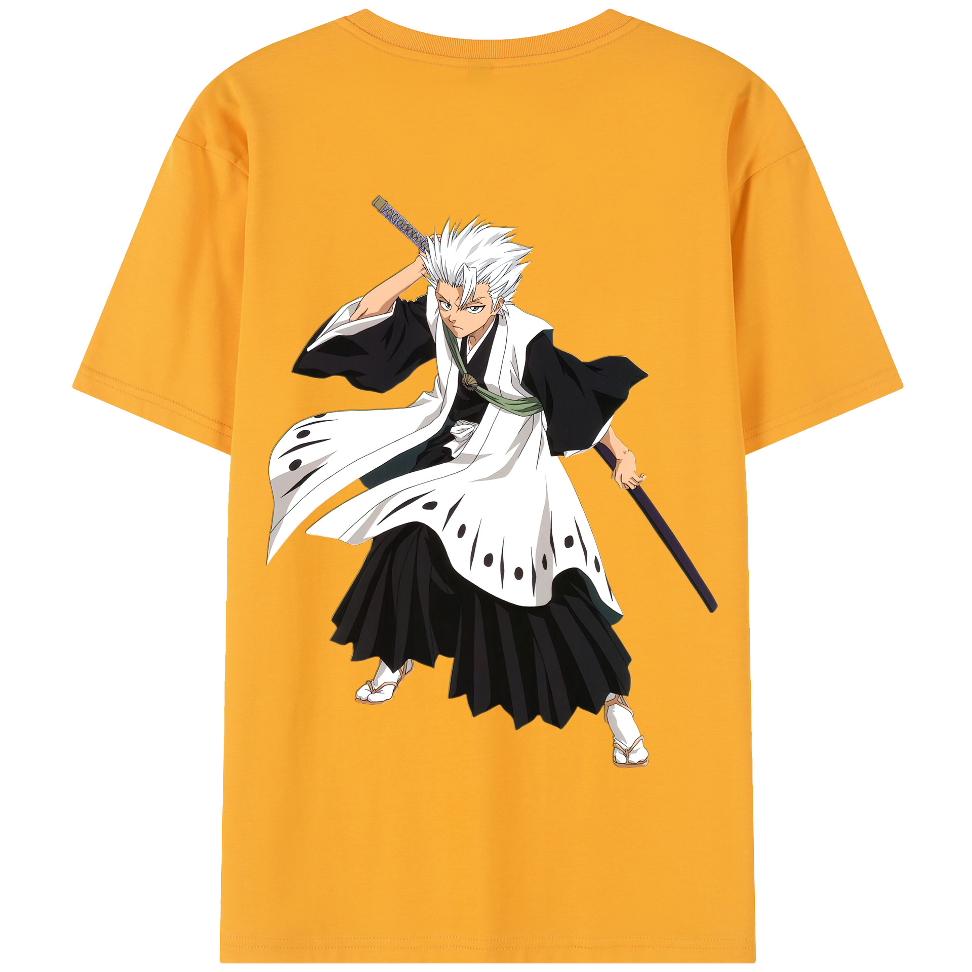 （画像用） ブリーチ 日番谷冬獅郎（ひつがや とうしろう） BLEACH Hitsugaya Toushirou 綿100％半袖Tシャツ（背面プリント）