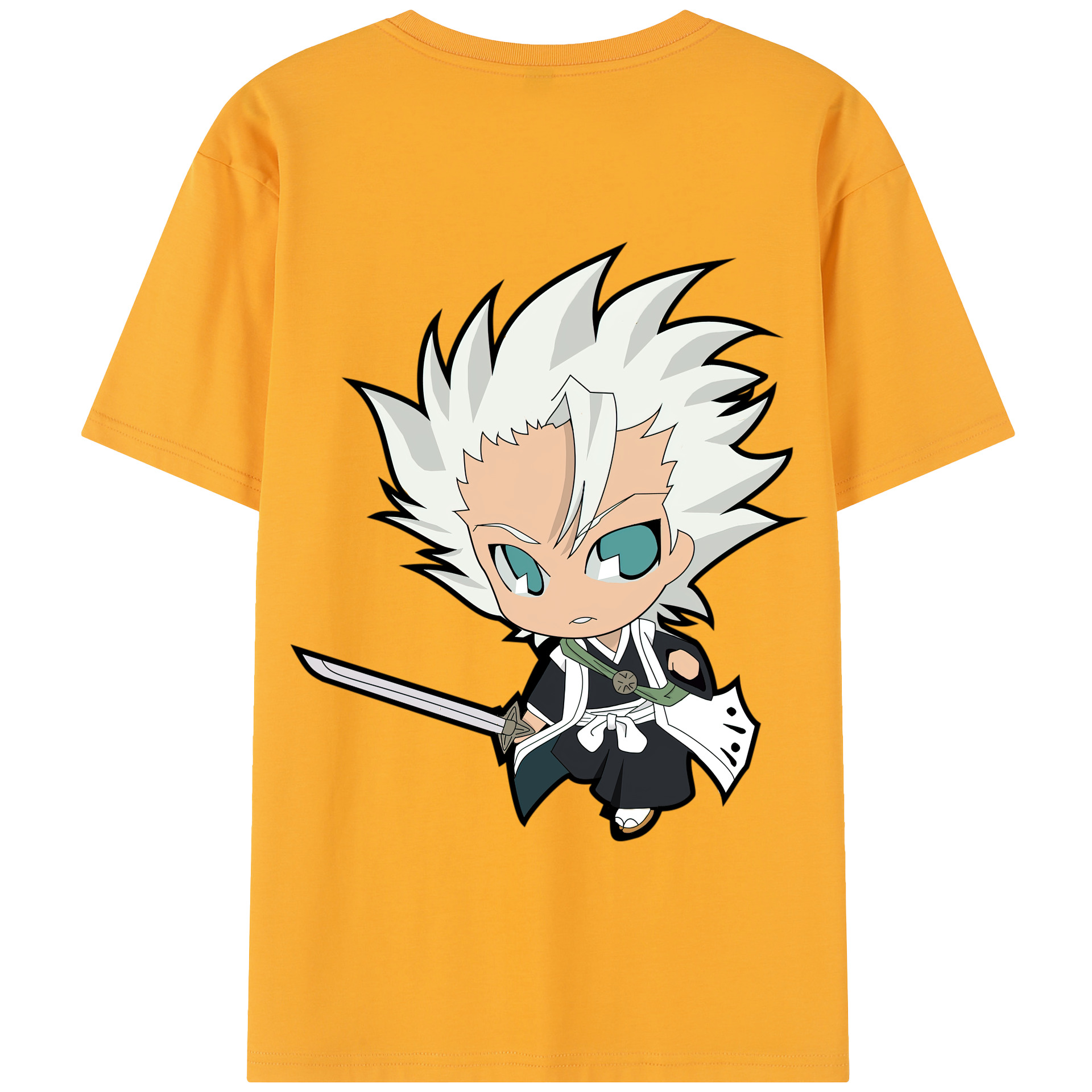 （画像用） ブリーチ 日番谷冬獅郎（ひつがや とうしろう） BLEACH Hitsugaya Toushirou 綿100％半袖Tシャツ（背面プリント）