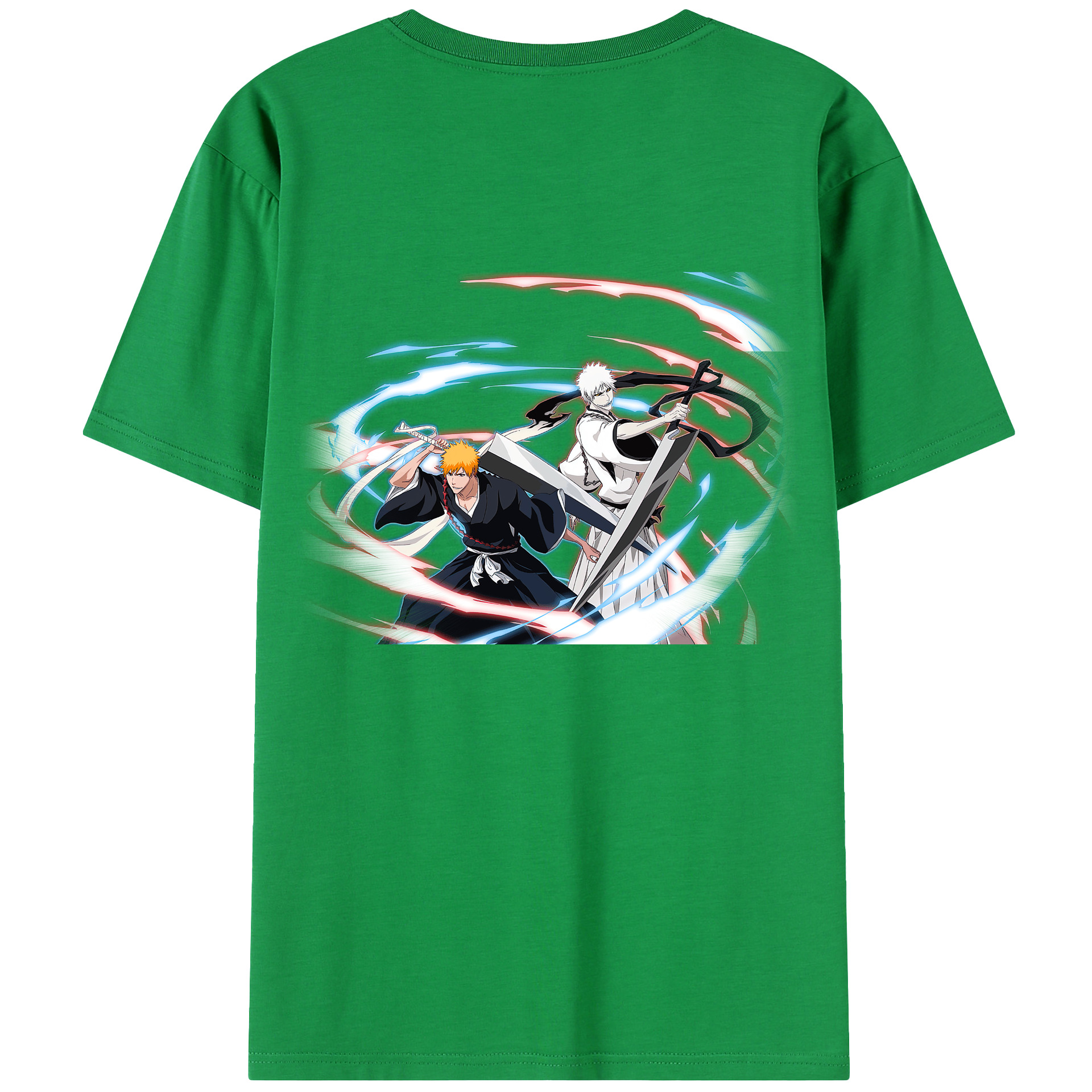 （画像用） ブリーチ 黒崎一護（くろさき いちご）BLEACH Kurosaki Ichigo 綿100％半袖Tシャツ（背面プリント）