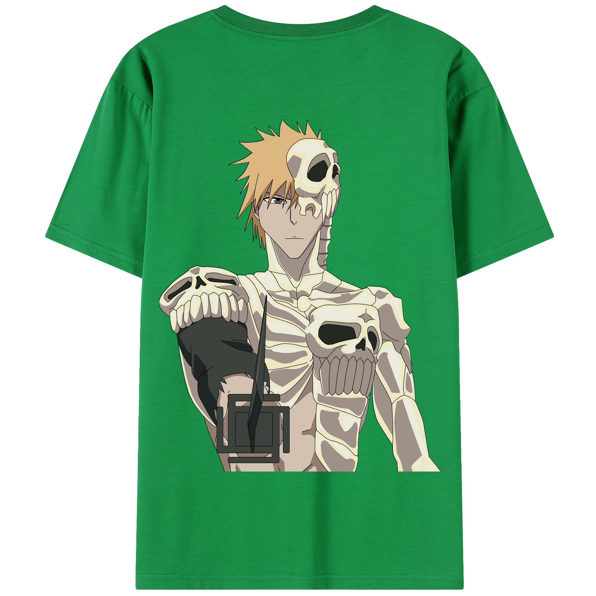 （画像用） ブリーチ 黒崎一護（くろさき いちご）BLEACH Kurosaki Ichigo 綿100％半袖Tシャツ（背面プリント）