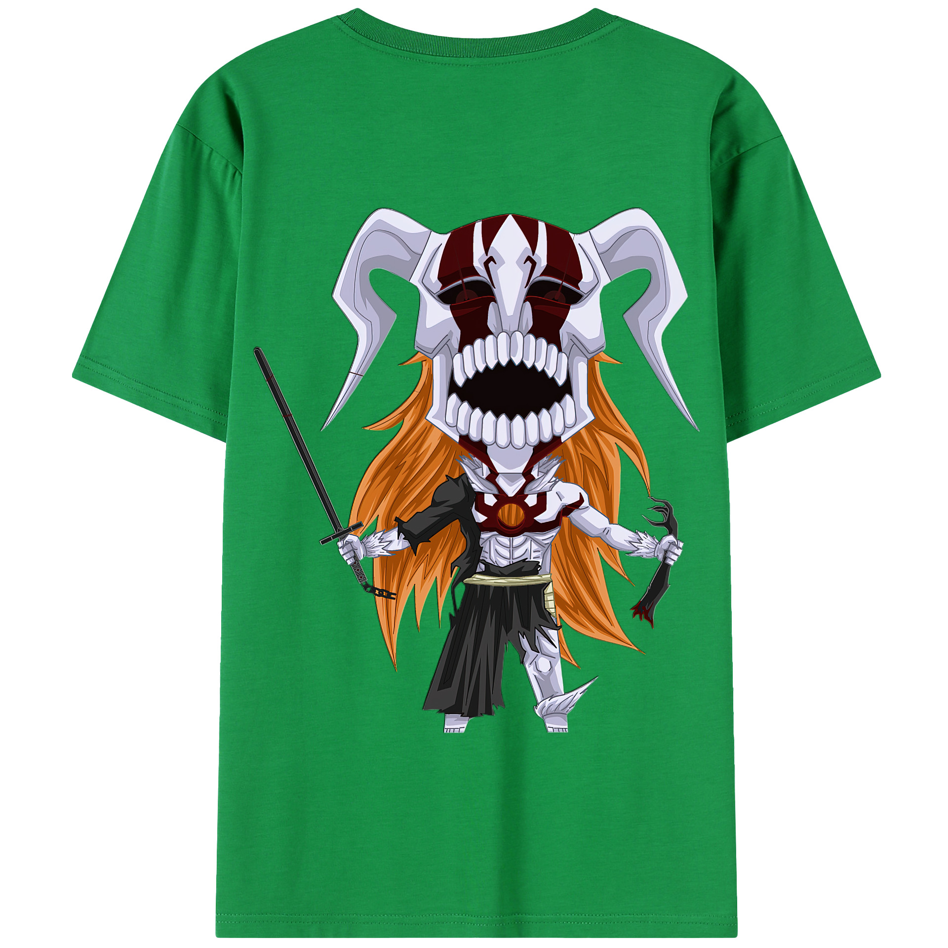 （画像用） ブリーチ 黒崎一護（くろさき いちご）BLEACH Kurosaki Ichigo 綿100％半袖Tシャツ（背面プリント）
