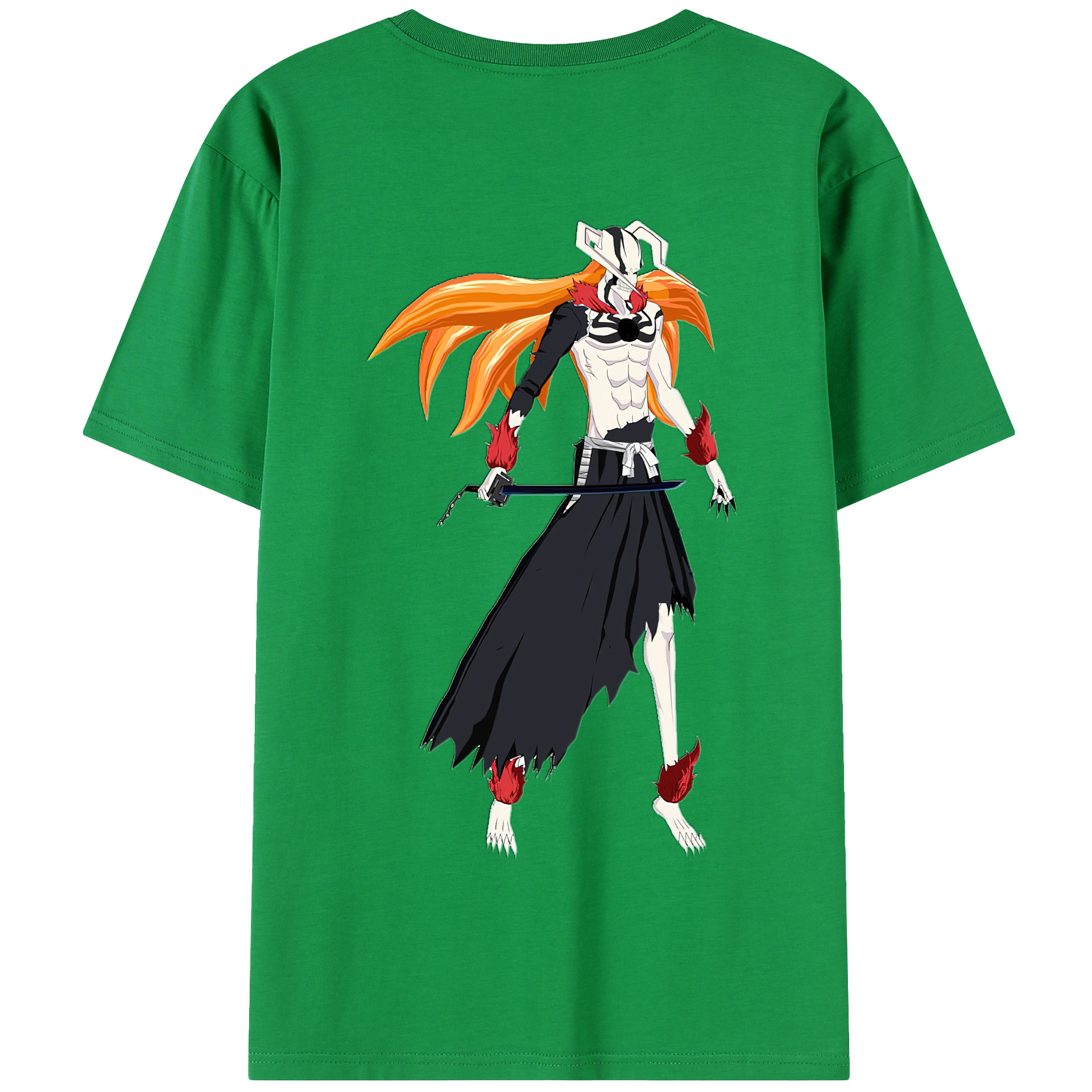 （画像用） ブリーチ 黒崎一護（くろさき いちご）BLEACH Kurosaki Ichigo 綿100％半袖Tシャツ（背面プリント）