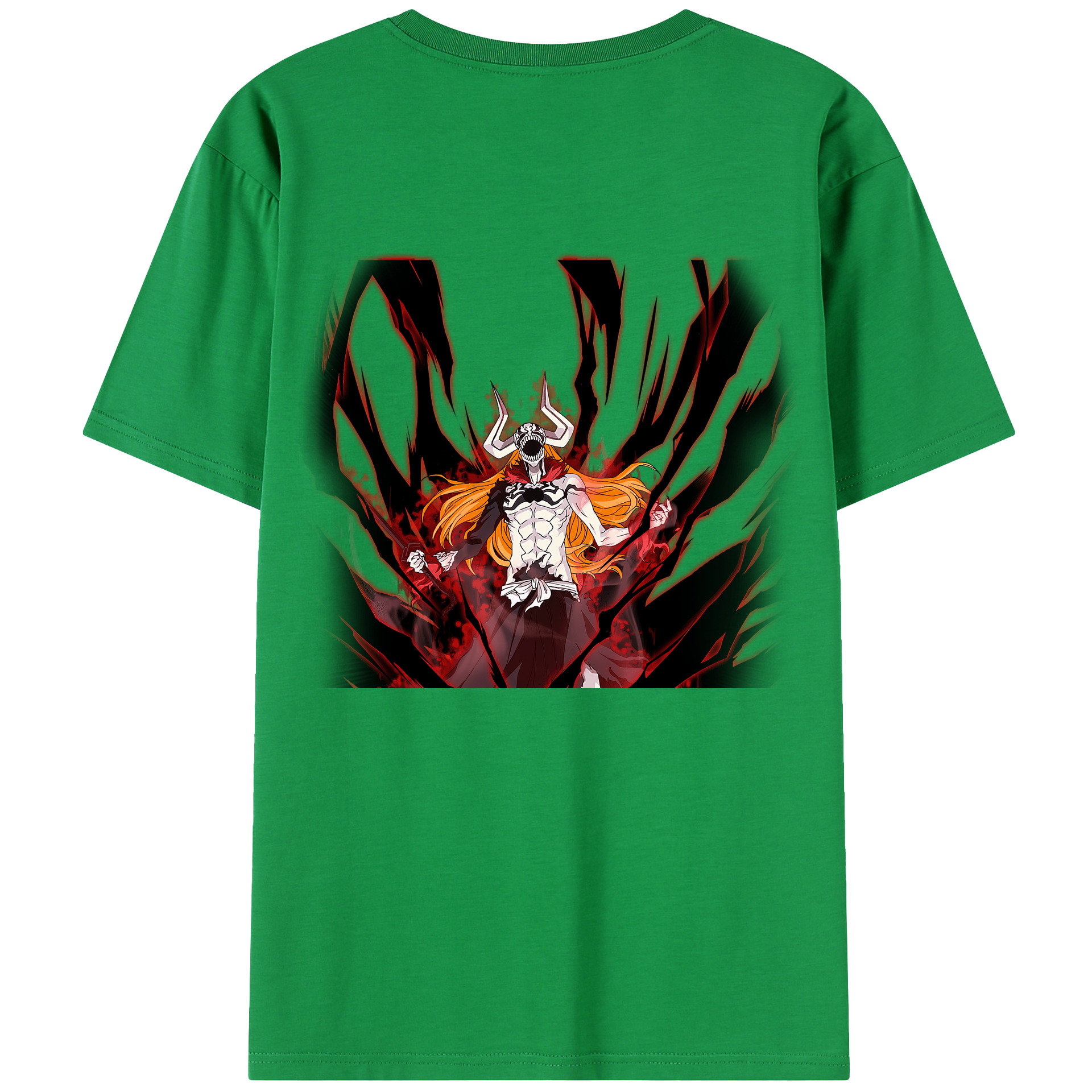 （画像用） ブリーチ 黒崎一護（くろさき いちご）BLEACH Kurosaki Ichigo 綿100％半袖Tシャツ（背面プリント）