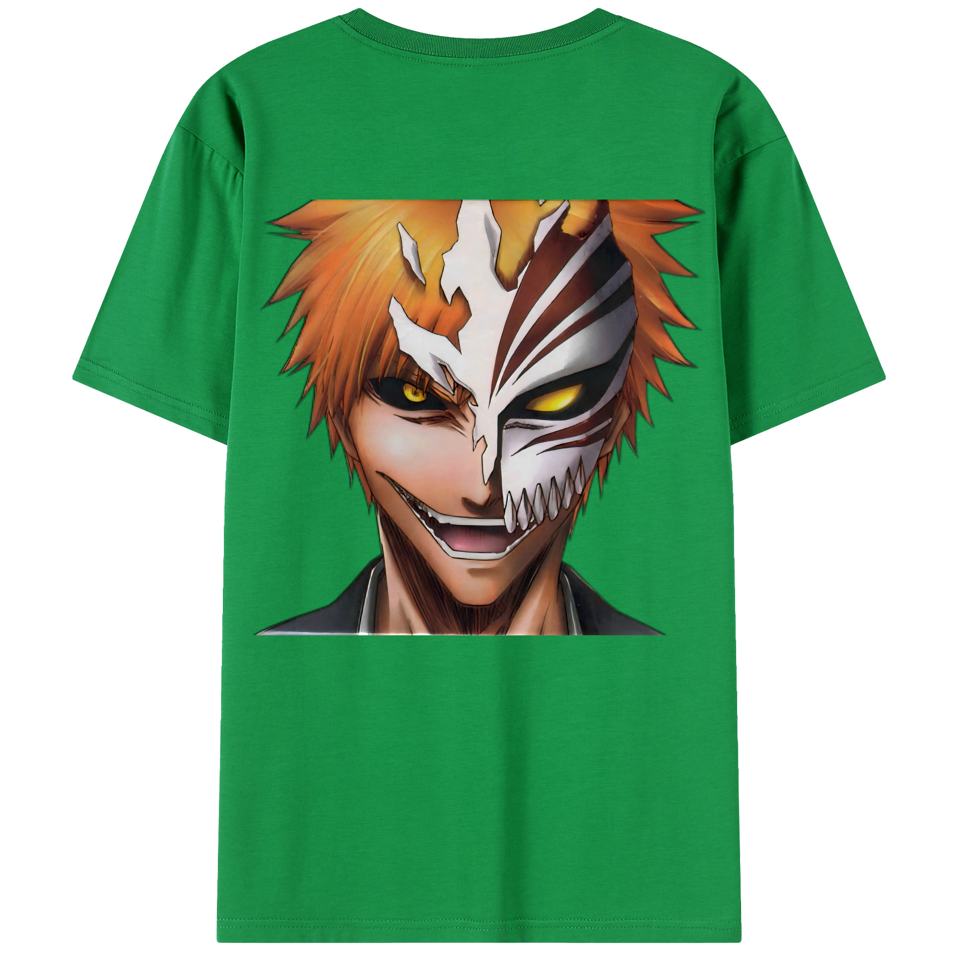 （画像用） ブリーチ 黒崎一護（くろさき いちご）BLEACH Kurosaki Ichigo 綿100％半袖Tシャツ（背面プリント）