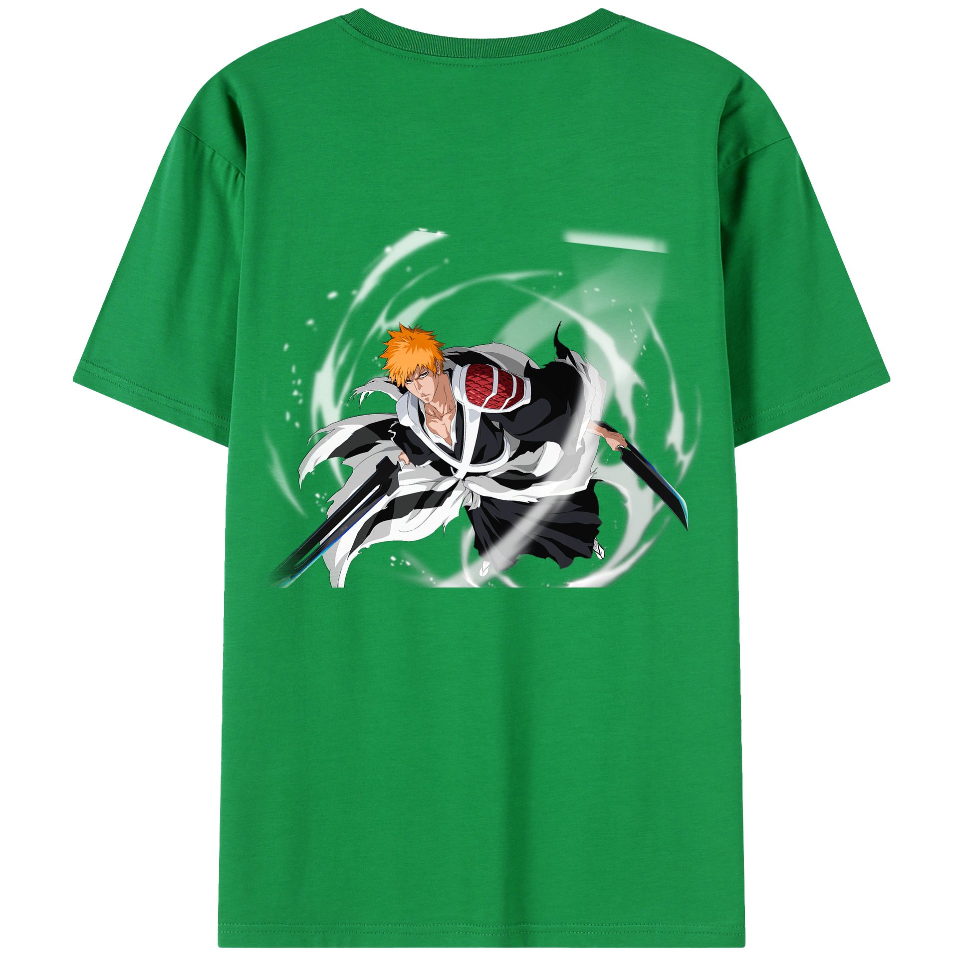 （画像用） ブリーチ 黒崎一護（くろさき いちご）BLEACH Kurosaki Ichigo 綿100％半袖Tシャツ（背面プリント）
