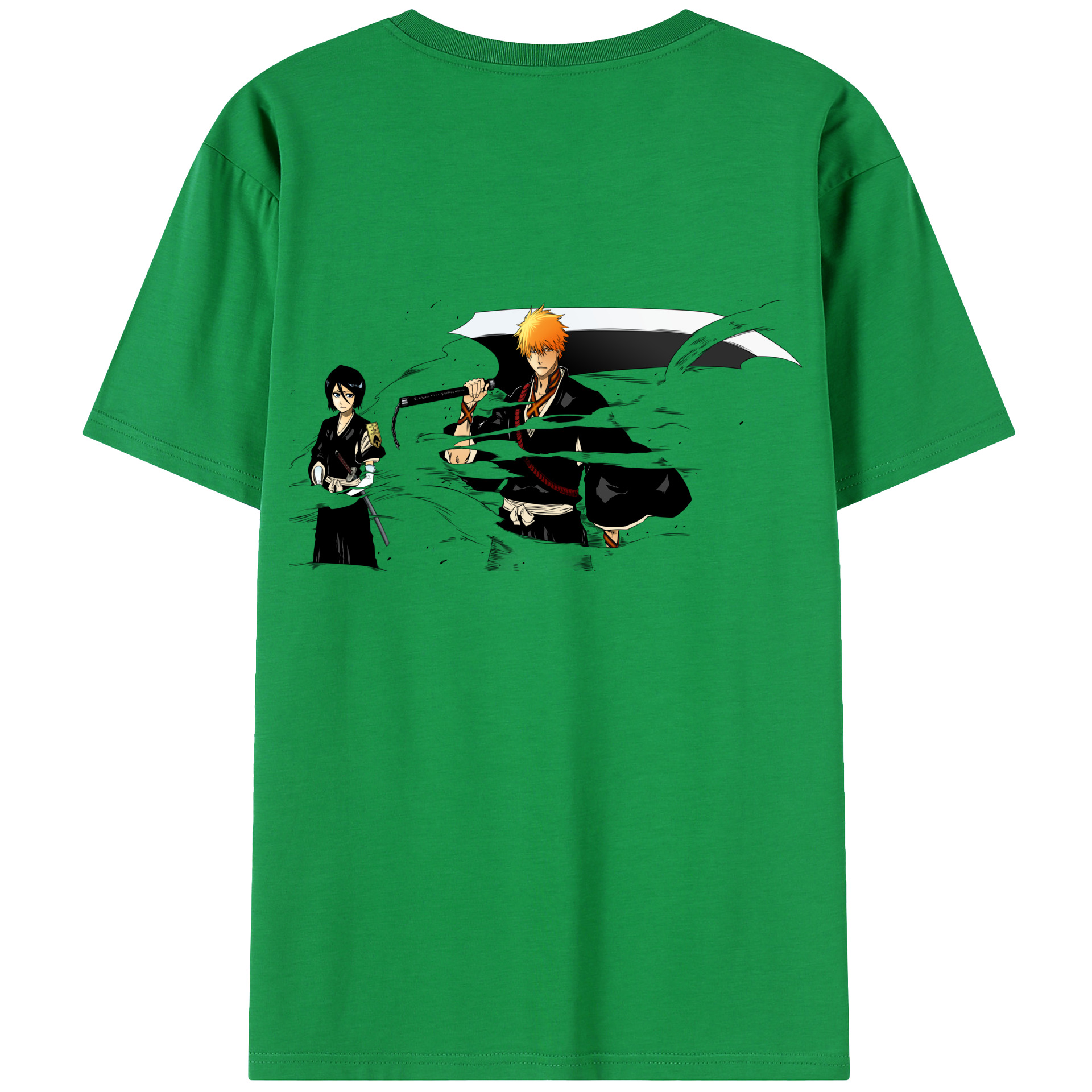 （画像用） ブリーチ 黒崎一護（くろさき いちご）BLEACH Kurosaki Ichigo 綿100％半袖Tシャツ（背面プリント）