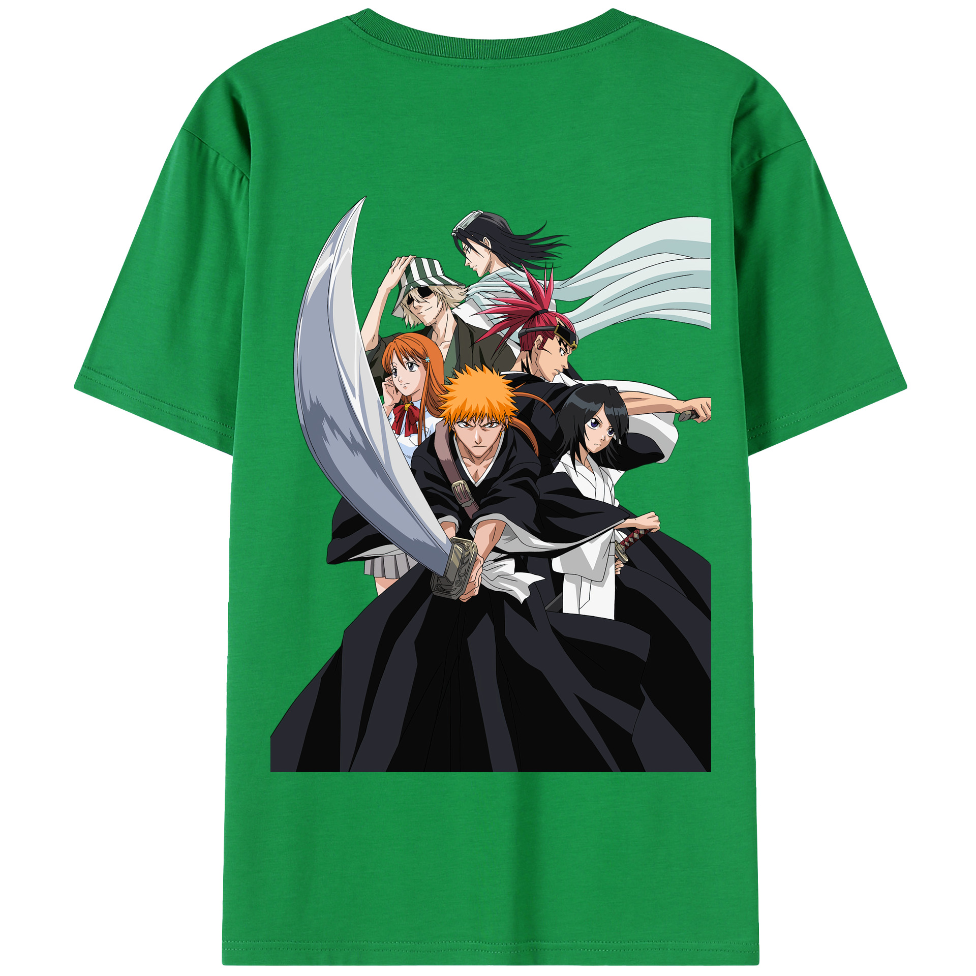 （画像用） ブリーチ 黒崎一護（くろさき いちご）BLEACH Kurosaki Ichigo 綿100％半袖Tシャツ（背面プリント）