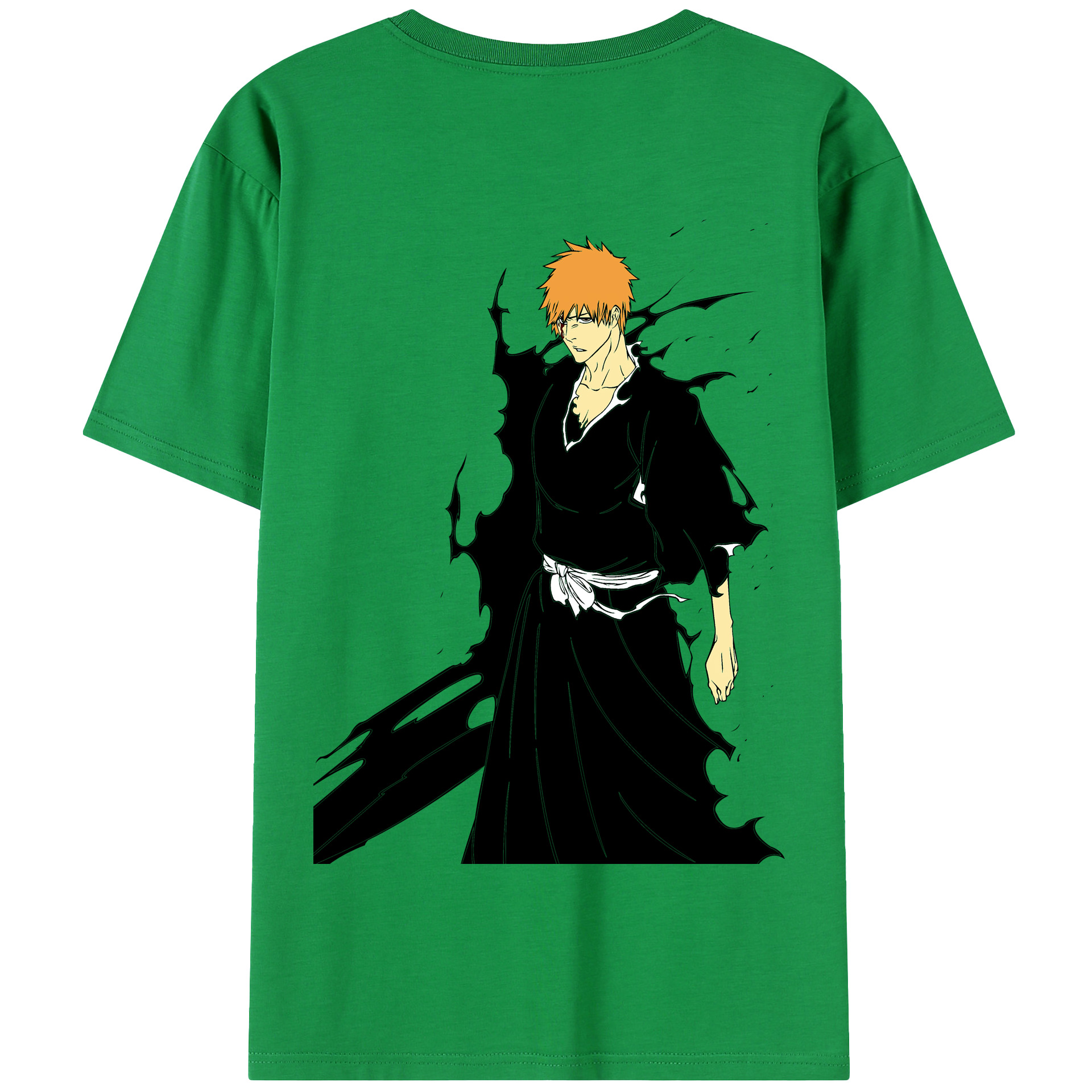 （画像用） ブリーチ 黒崎一護（くろさき いちご）BLEACH Kurosaki Ichigo 綿100％半袖Tシャツ（背面プリント）