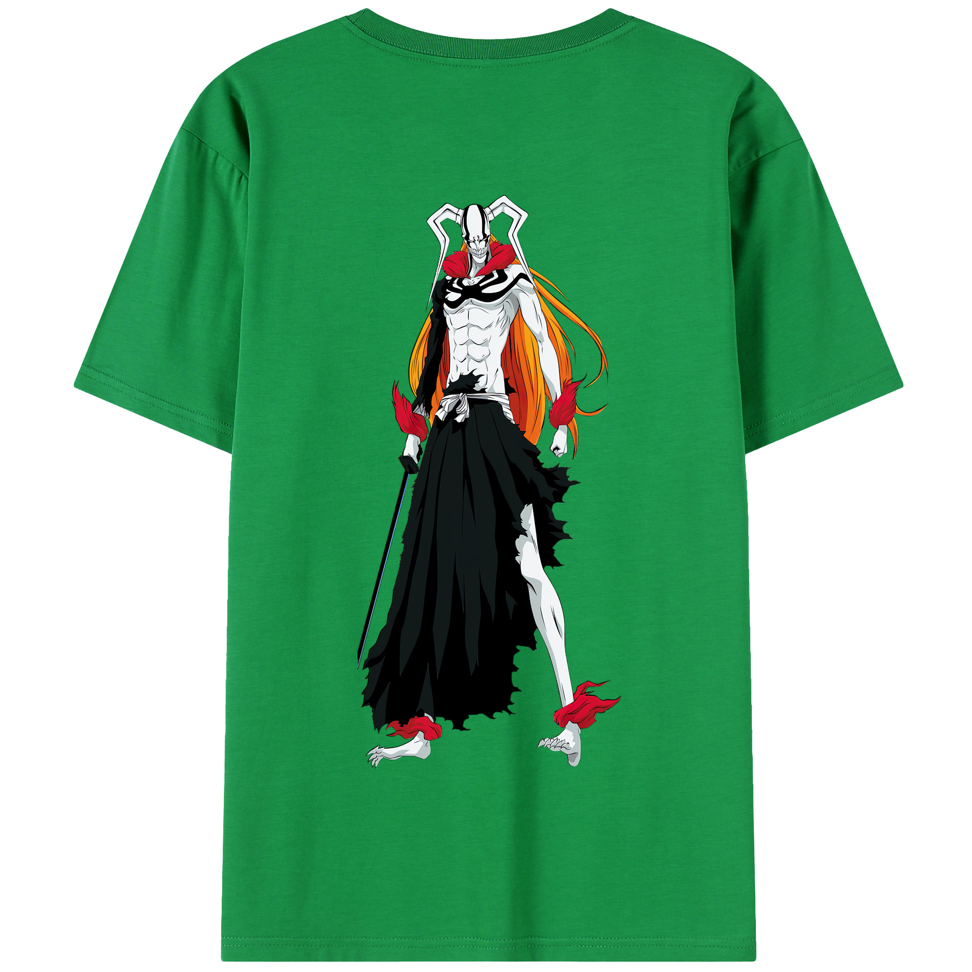 （画像用） ブリーチ 黒崎一護（くろさき いちご）BLEACH Kurosaki Ichigo 綿100％半袖Tシャツ（背面プリント）