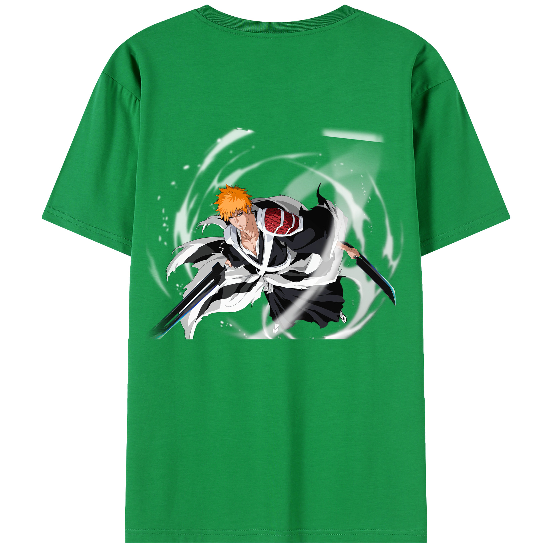 （画像用） ブリーチ 黒崎一護（くろさき いちご）BLEACH Kurosaki Ichigo 綿100％半袖Tシャツ（背面プリント）