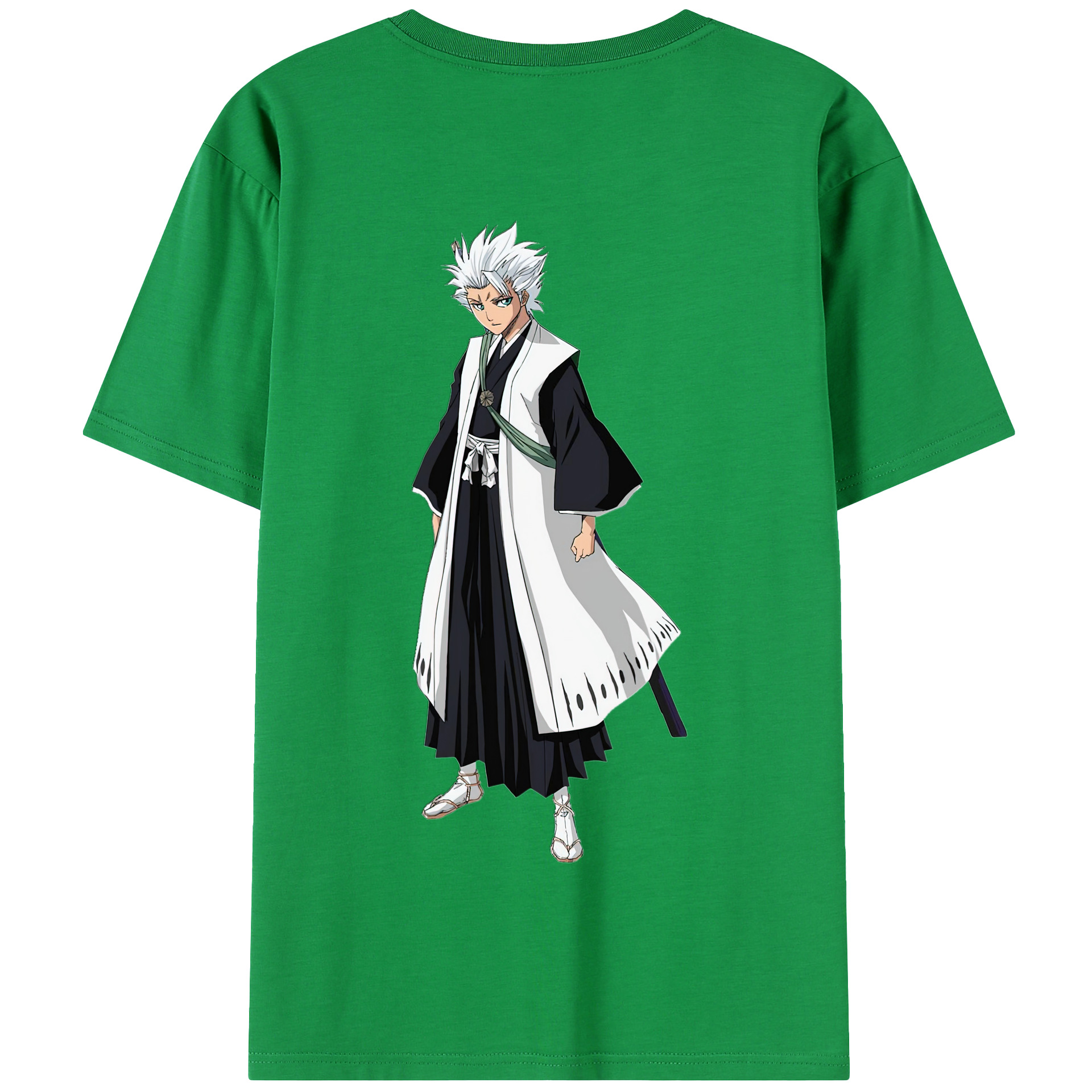 （画像用） ブリーチ 日番谷冬獅郎（ひつがや とうしろう） BLEACH Hitsugaya Toushirou 綿100％半袖Tシャツ（背面プリント）