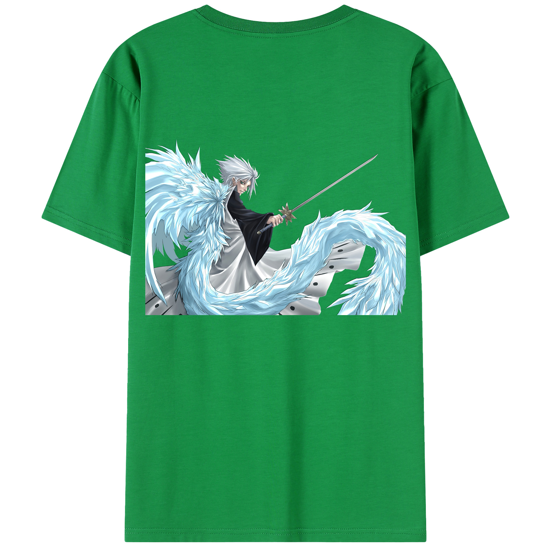 （画像用） ブリーチ 日番谷冬獅郎（ひつがや とうしろう） BLEACH Hitsugaya Toushirou 綿100％半袖Tシャツ（背面プリント）