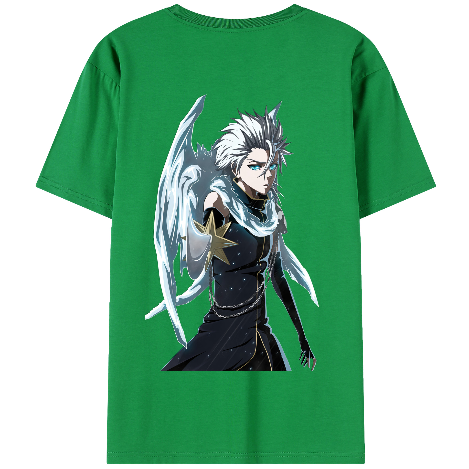 （画像用） ブリーチ 日番谷冬獅郎（ひつがや とうしろう） BLEACH Hitsugaya Toushirou 綿100％半袖Tシャツ（背面プリント）