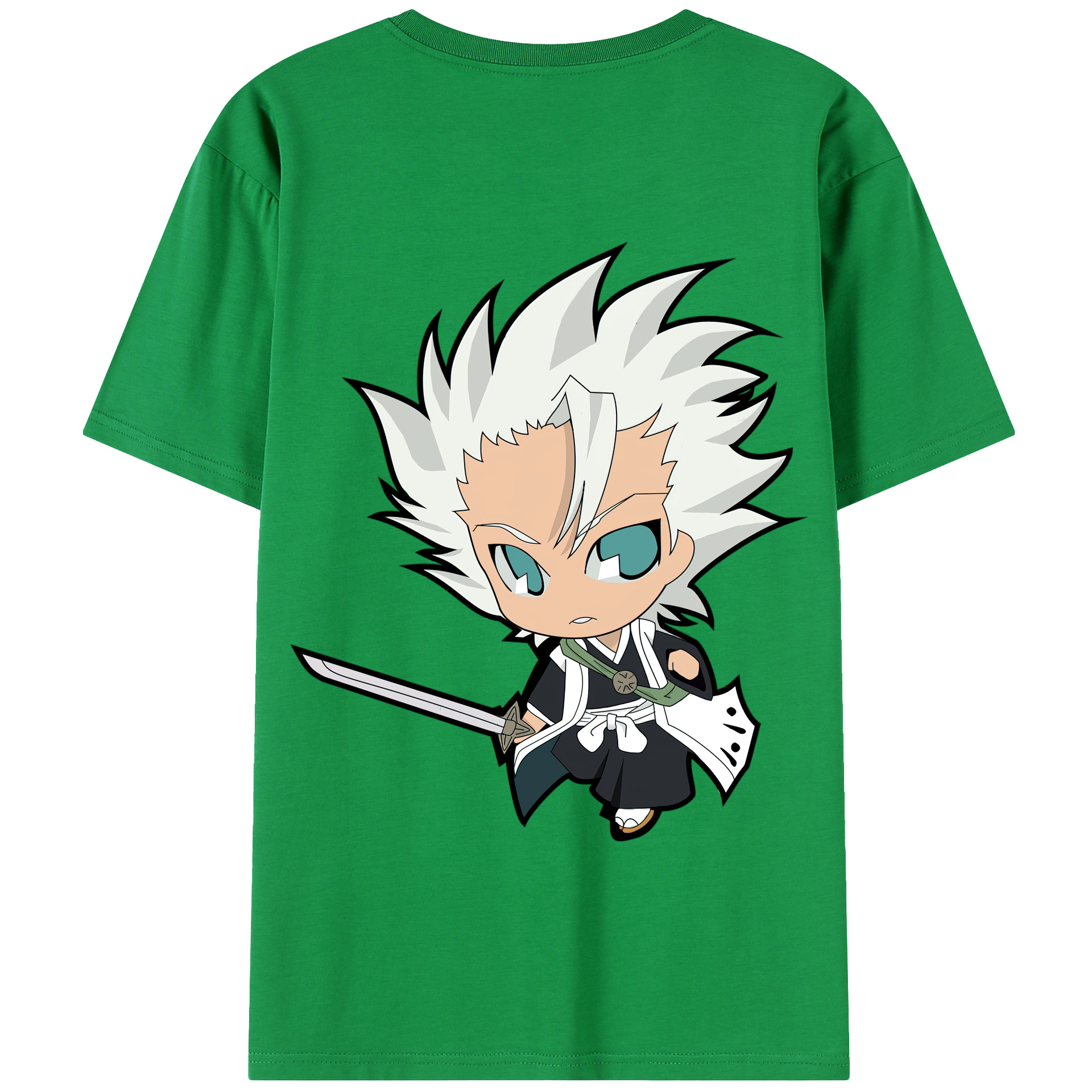 （画像用） ブリーチ 日番谷冬獅郎（ひつがや とうしろう） BLEACH Hitsugaya Toushirou 綿100％半袖Tシャツ（背面プリント）