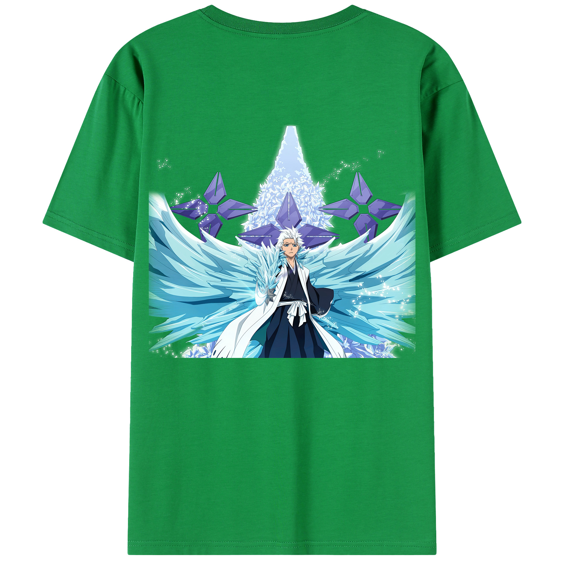 （画像用） ブリーチ 日番谷冬獅郎（ひつがや とうしろう） BLEACH Hitsugaya Toushirou 綿100％半袖Tシャツ（背面プリント）