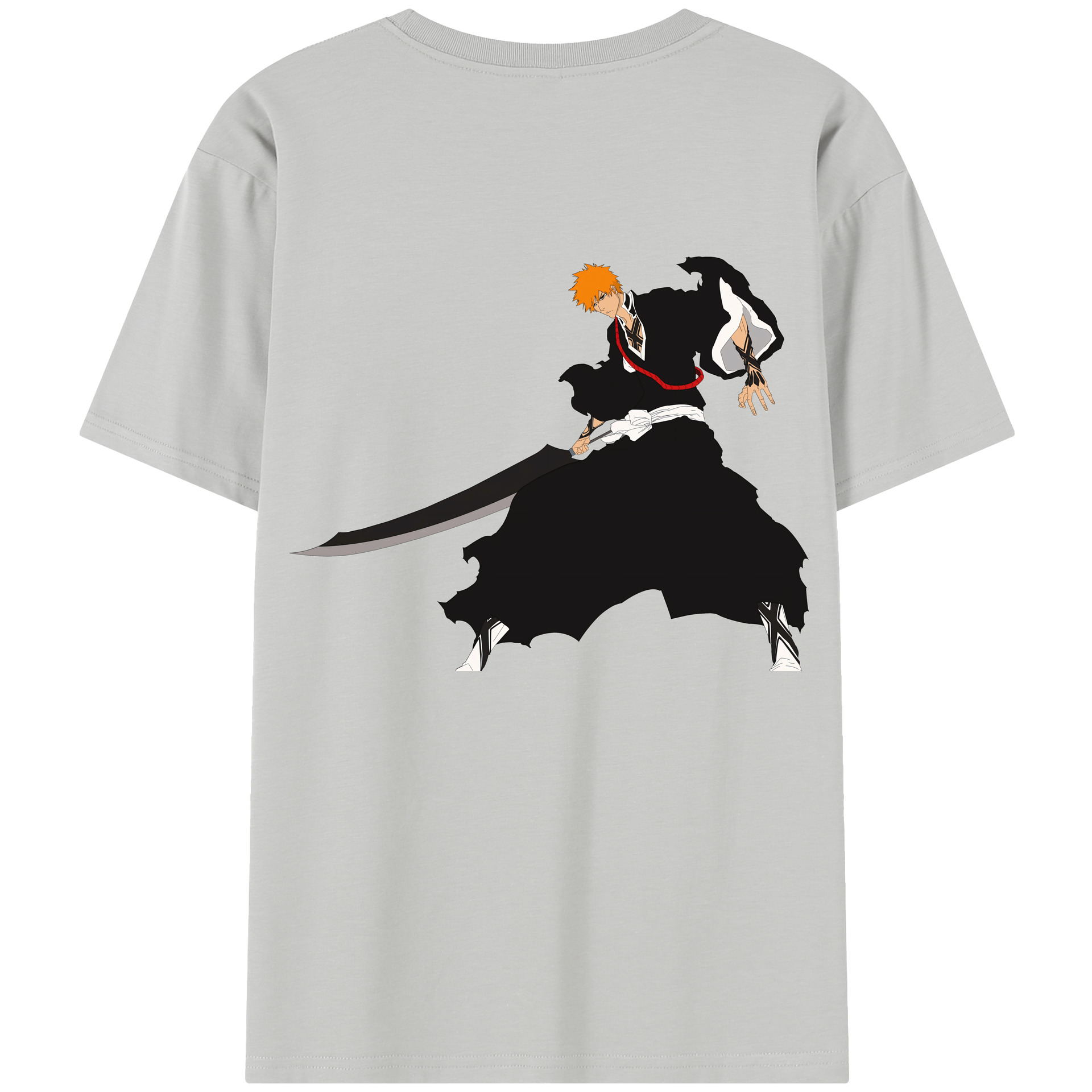 （画像用） ブリーチ 黒崎一護（くろさき いちご）BLEACH Kurosaki Ichigo 綿100％半袖Tシャツ（背面プリント）