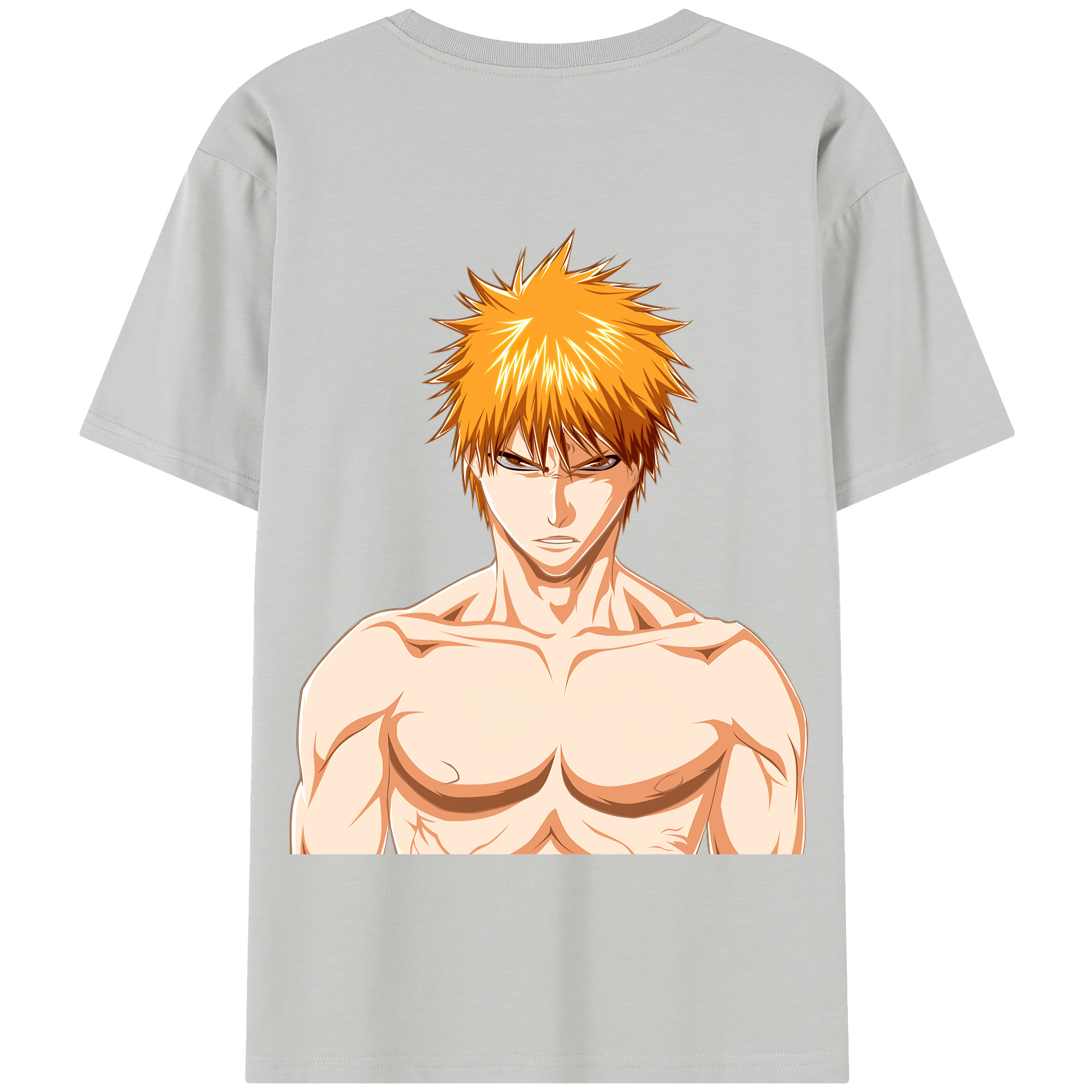 （画像用） ブリーチ 黒崎一護（くろさき いちご）BLEACH Kurosaki Ichigo 綿100％半袖Tシャツ（背面プリント）
