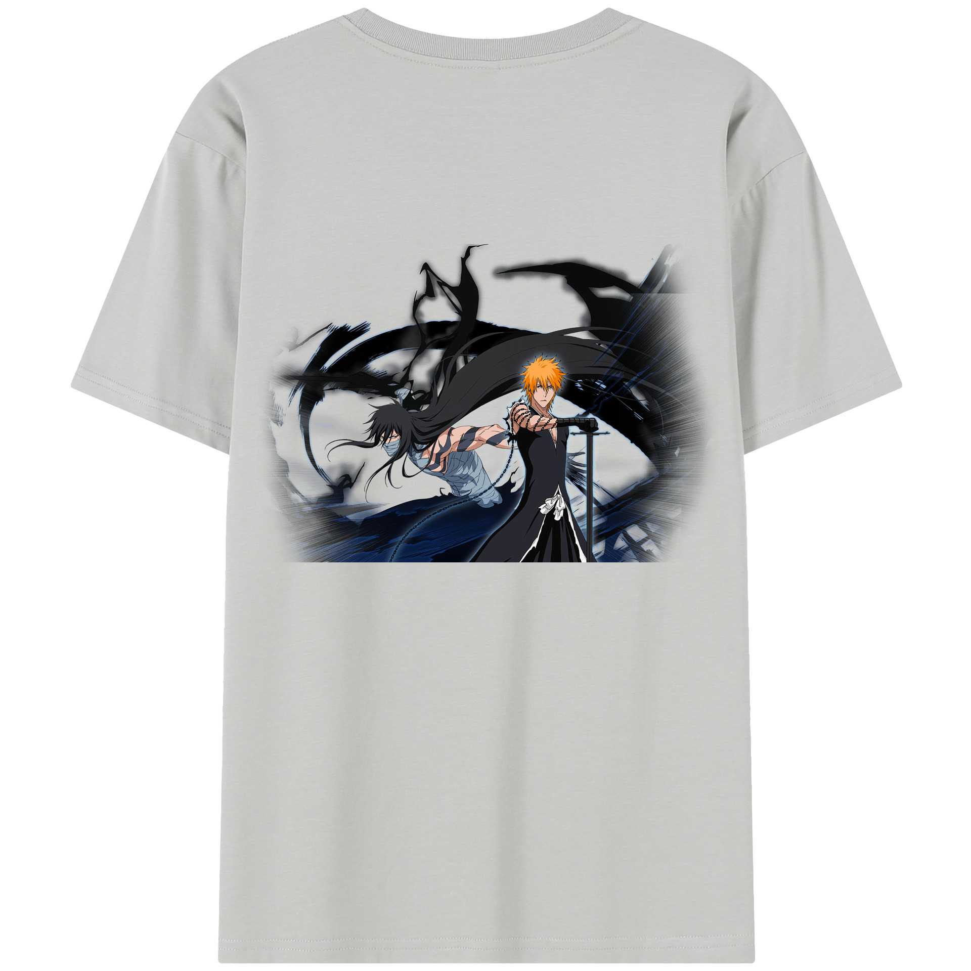 （画像用） ブリーチ 黒崎一護（くろさき いちご）BLEACH Kurosaki Ichigo 綿100％半袖Tシャツ（背面プリント）