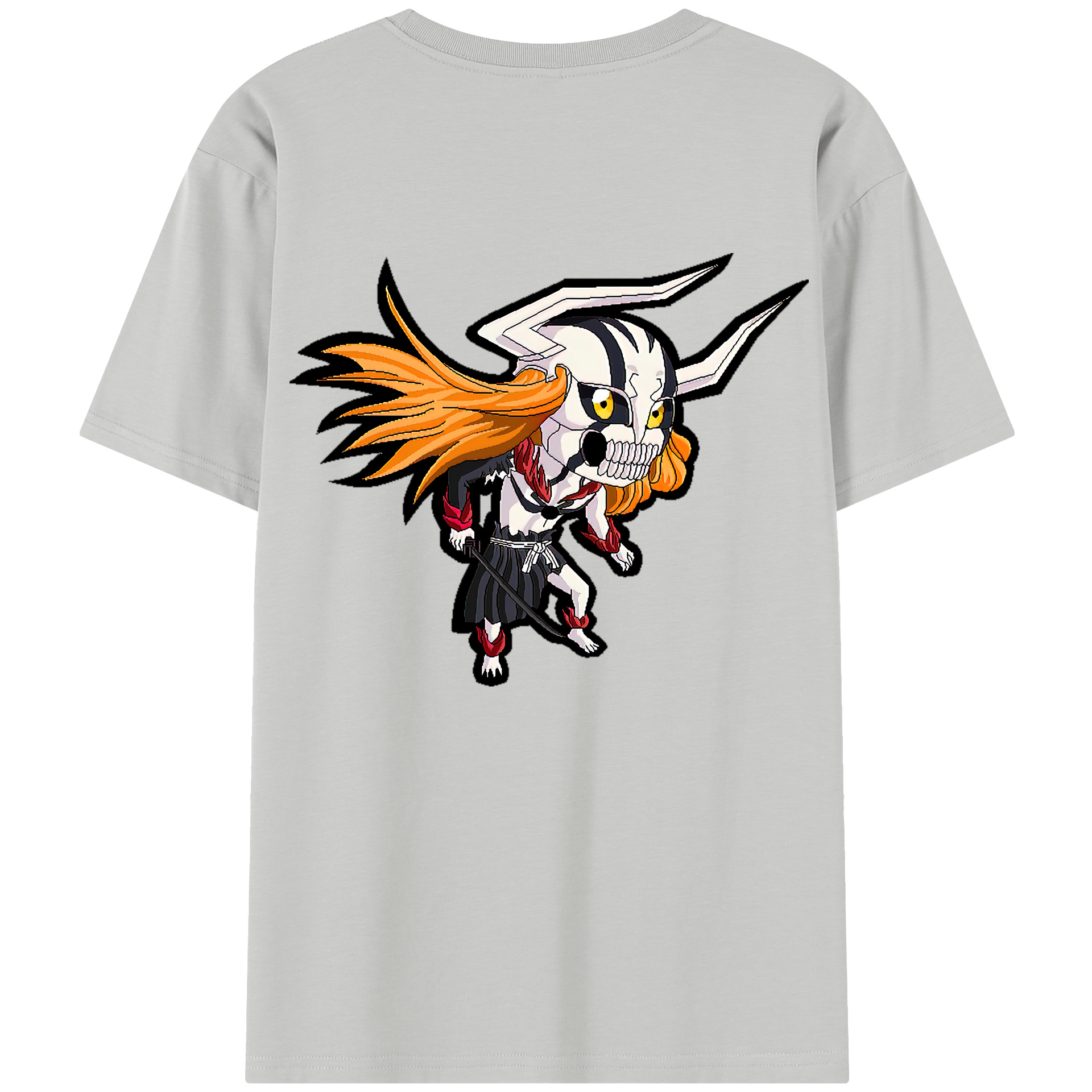 （画像用） ブリーチ 黒崎一護（くろさき いちご）BLEACH Kurosaki Ichigo 綿100％半袖Tシャツ（背面プリント）