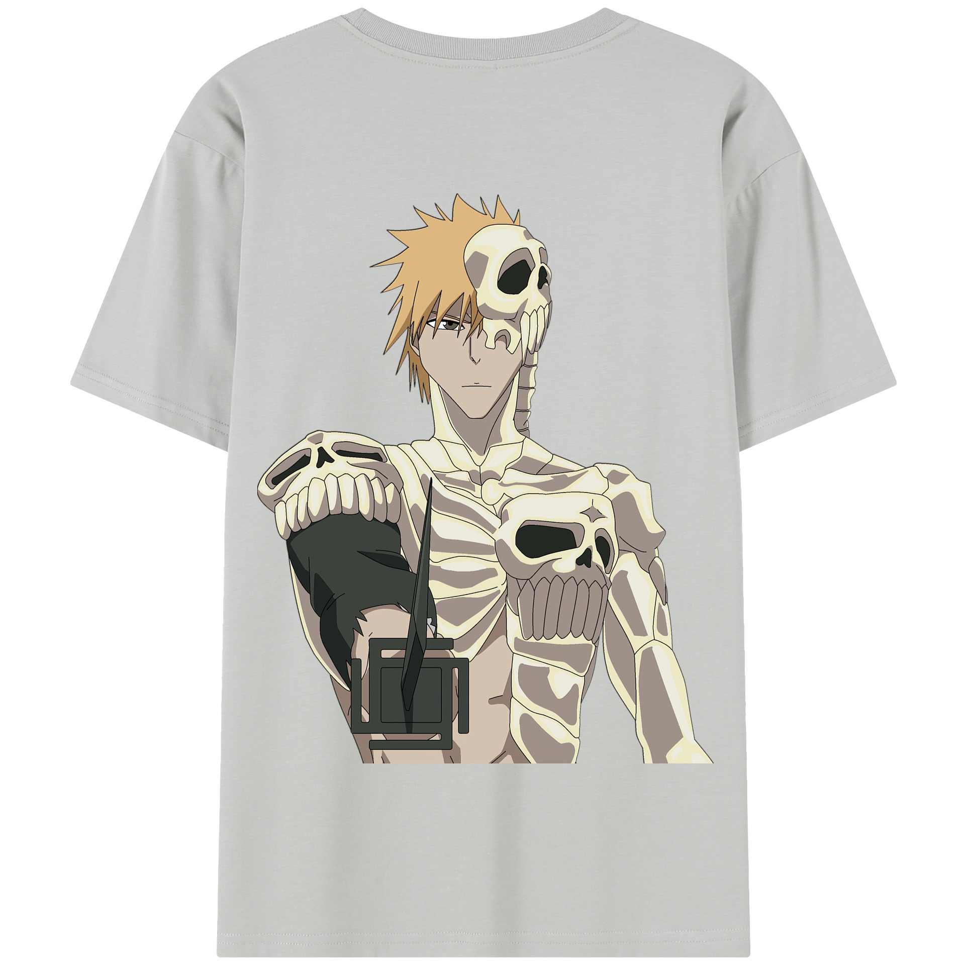 （画像用） ブリーチ 黒崎一護（くろさき いちご）BLEACH Kurosaki Ichigo 綿100％半袖Tシャツ（背面プリント）