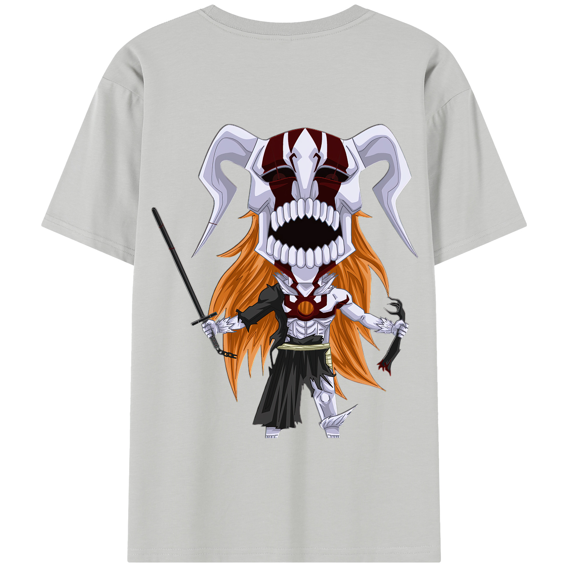 （画像用） ブリーチ 黒崎一護（くろさき いちご）BLEACH Kurosaki Ichigo 綿100％半袖Tシャツ（背面プリント）