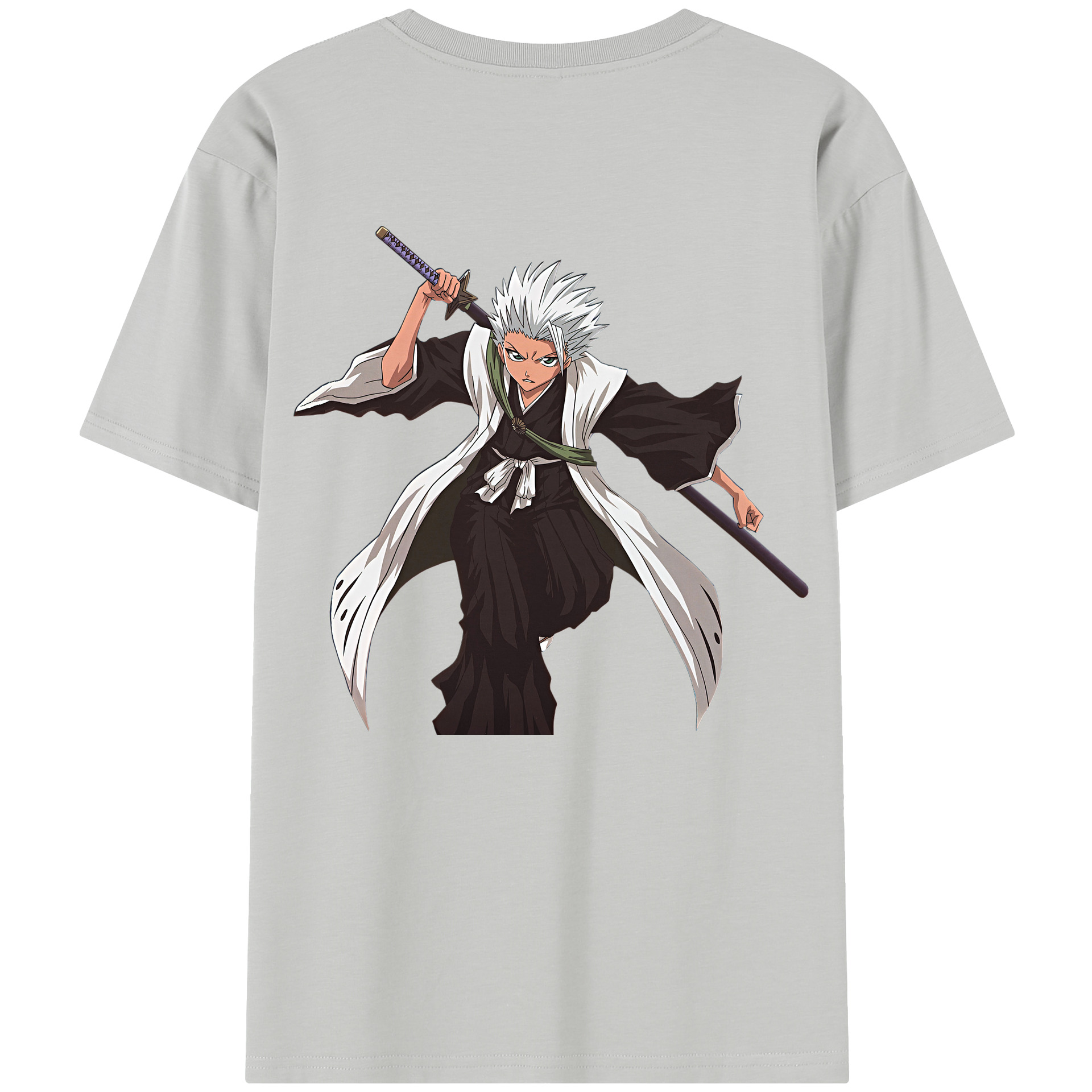 （画像用） ブリーチ 日番谷冬獅郎（ひつがや とうしろう） BLEACH Hitsugaya Toushirou 綿100％半袖Tシャツ（背面プリント）