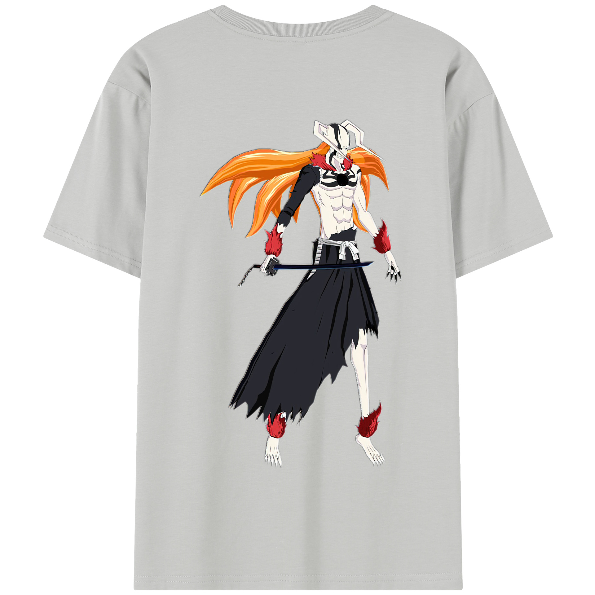 （画像用） ブリーチ 黒崎一護（くろさき いちご）BLEACH Kurosaki Ichigo 綿100％半袖Tシャツ（背面プリント）