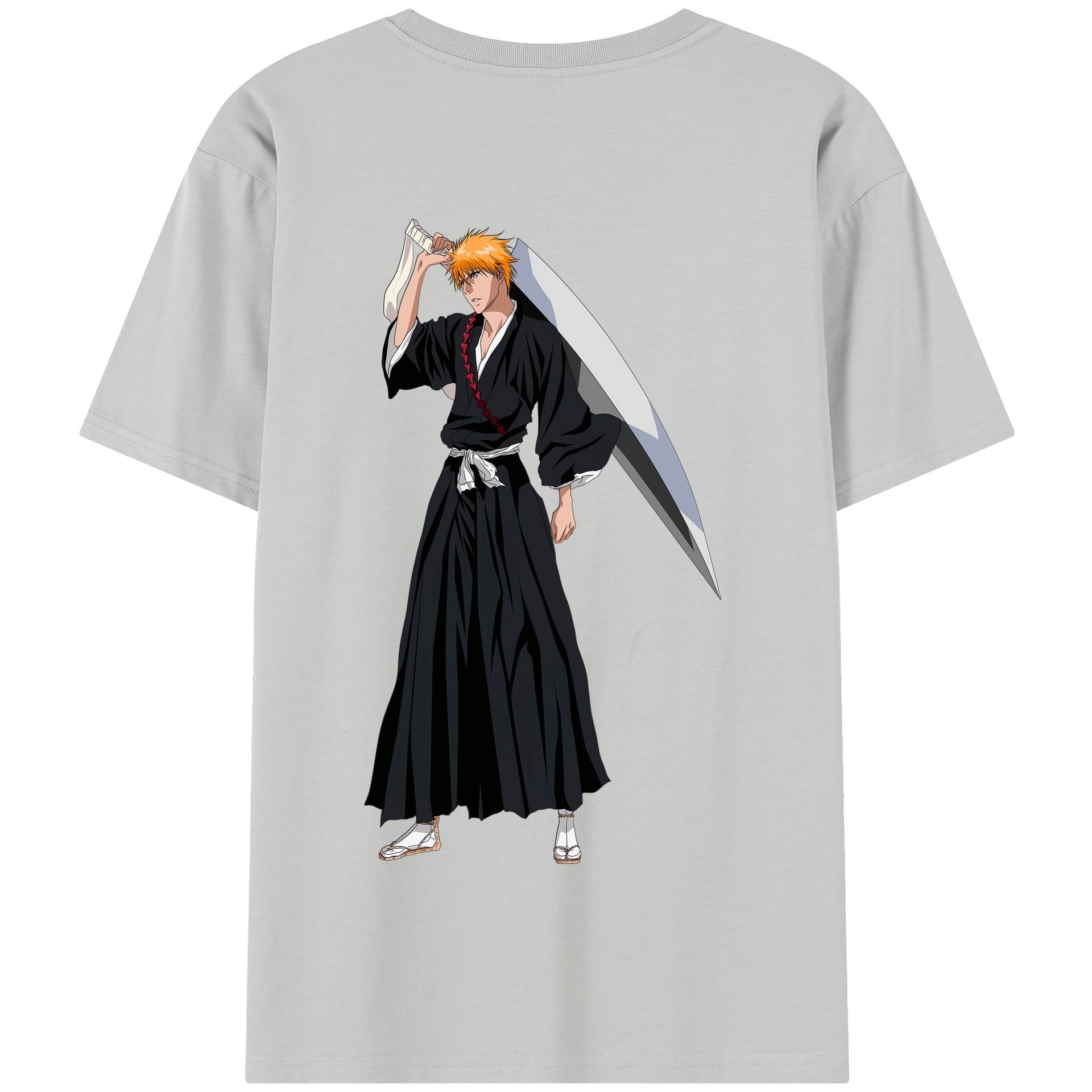 （画像用） ブリーチ 黒崎一護（くろさき いちご）BLEACH Kurosaki Ichigo 綿100％半袖Tシャツ（背面プリント）