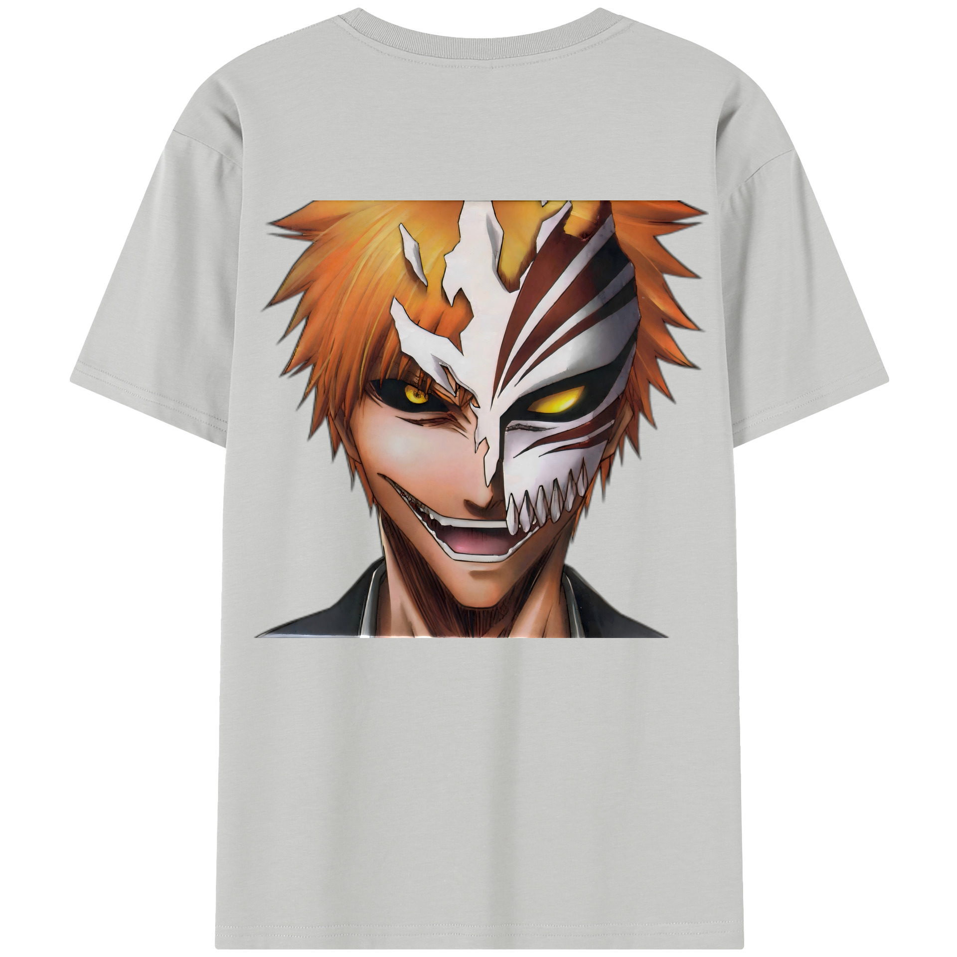 （画像用） ブリーチ 黒崎一護（くろさき いちご）BLEACH Kurosaki Ichigo 綿100％半袖Tシャツ（背面プリント）