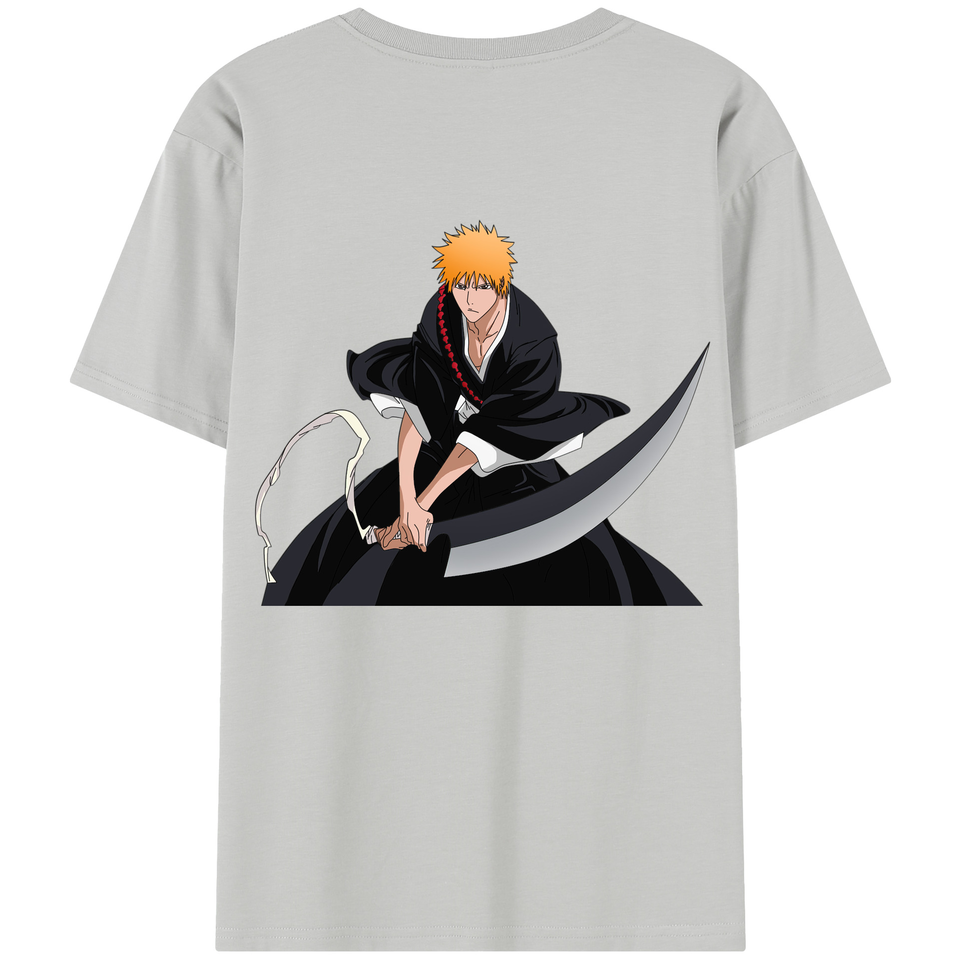 （画像用） ブリーチ 黒崎一護（くろさき いちご）BLEACH Kurosaki Ichigo 綿100％半袖Tシャツ（背面プリント）